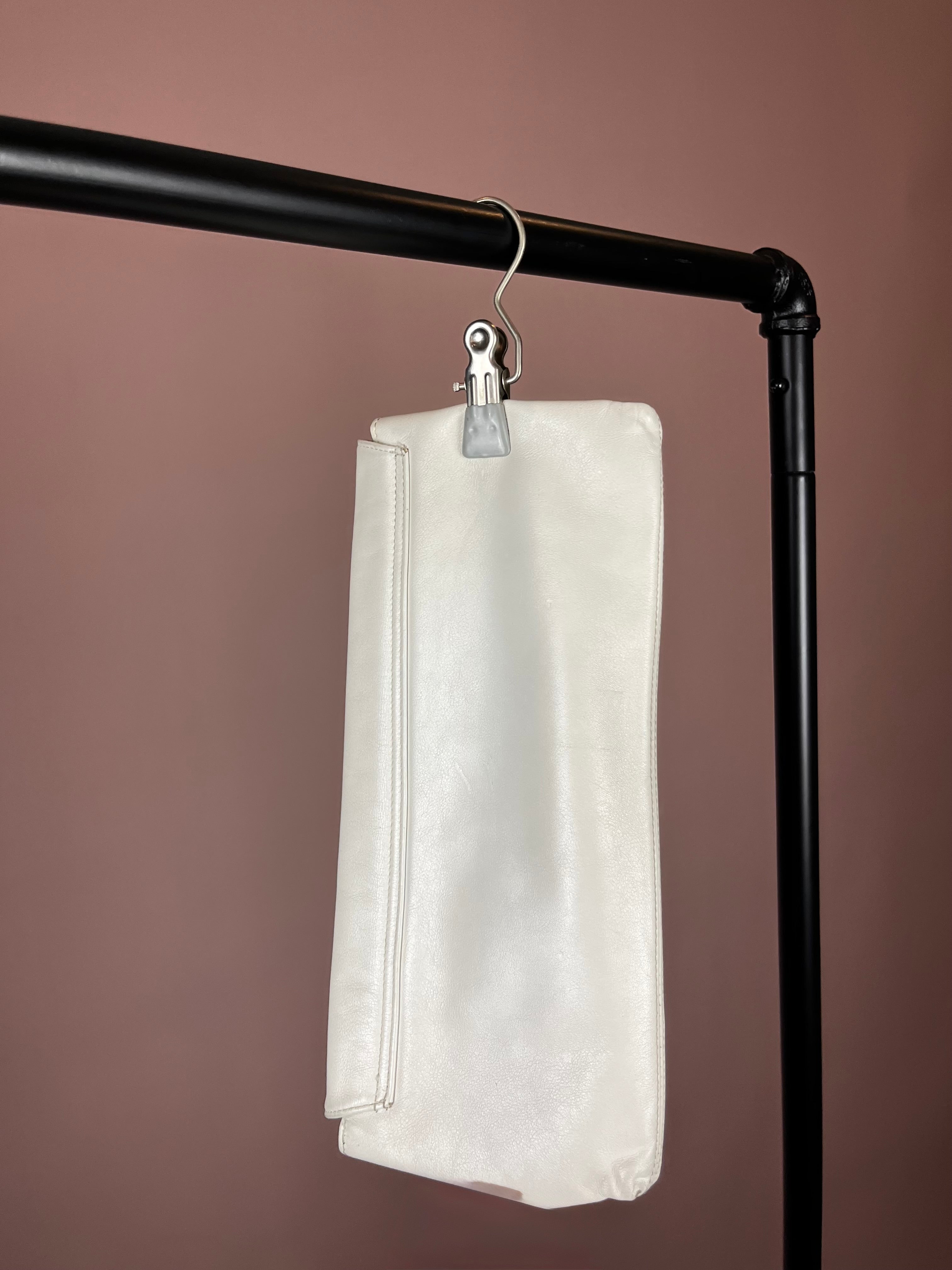 Clutch Leather Bag White