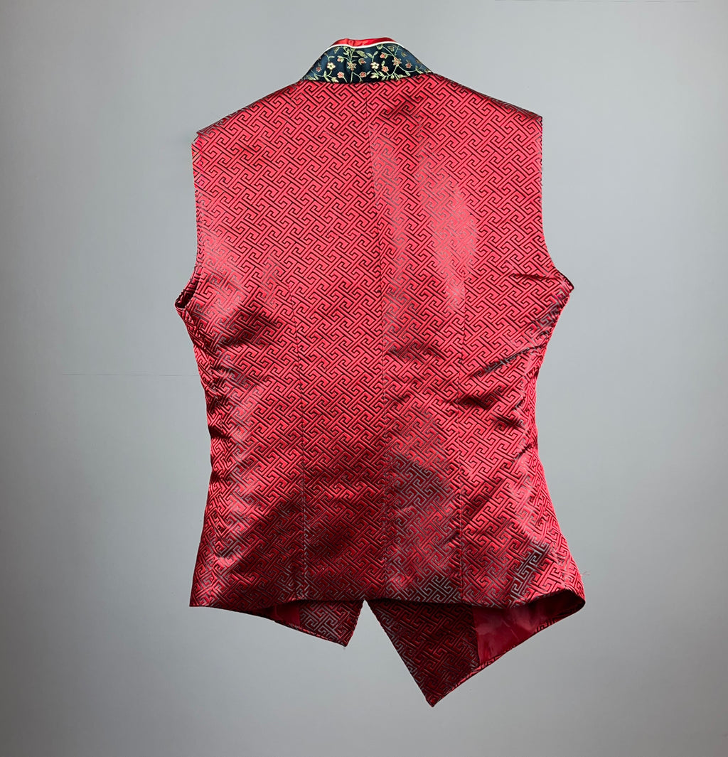 Blouse Asia Red Silk Gr. 32/34