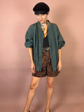 Seidenbomber Oversized Petrol Gr. XL
