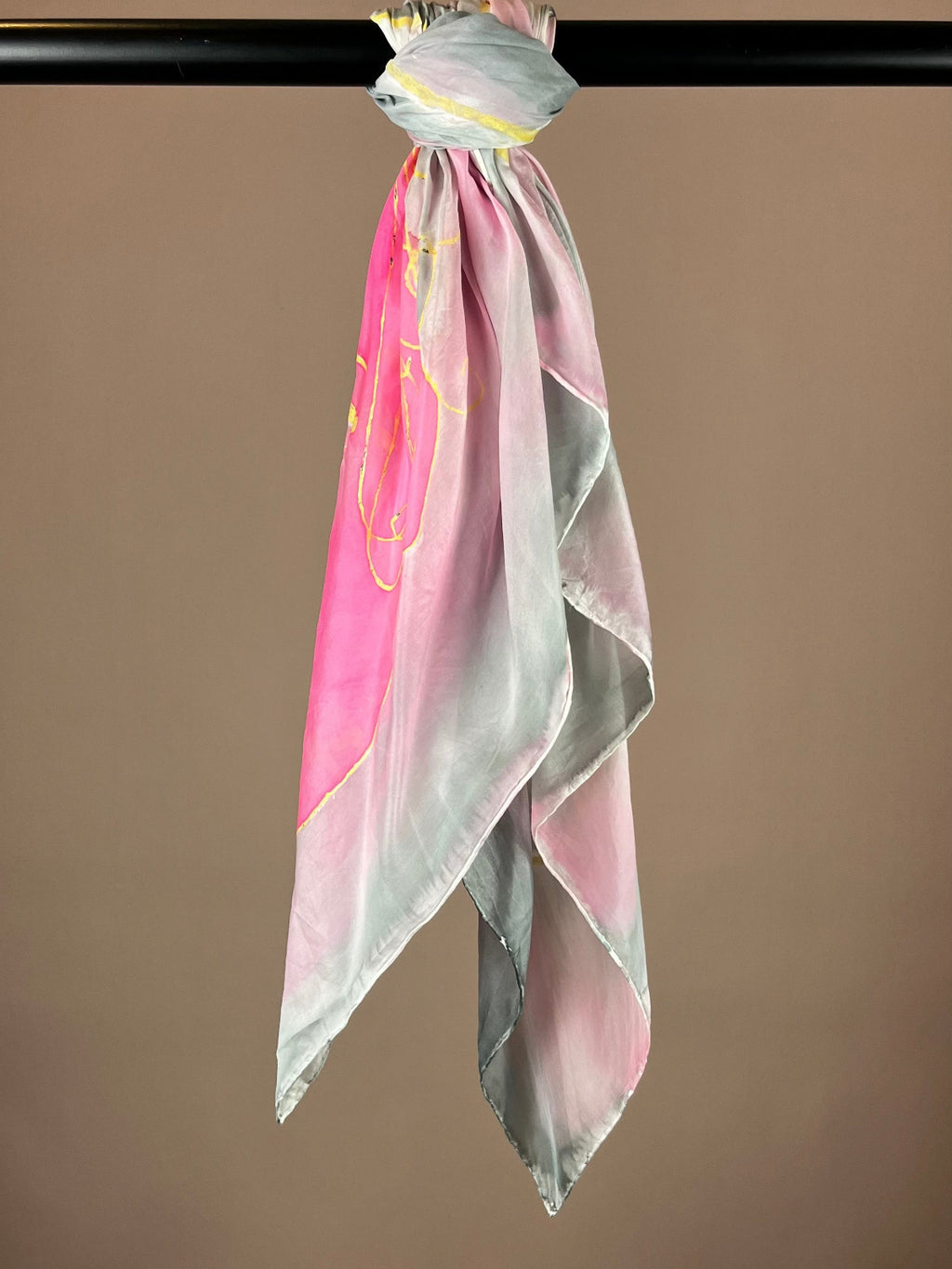 Silk Scarf Pink Face