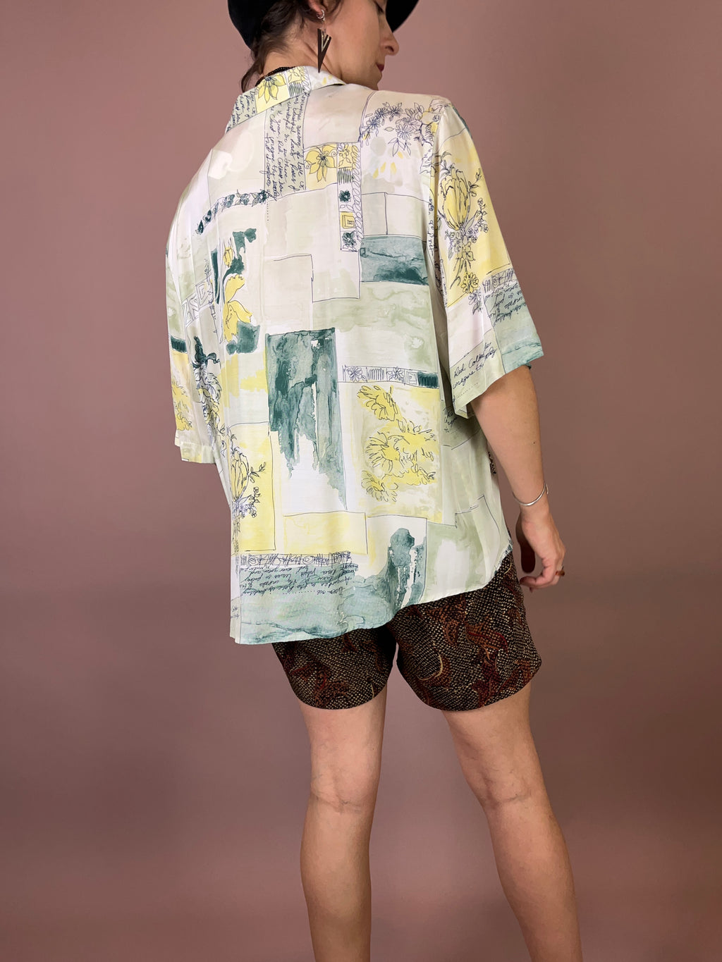 Hemd Bluse Viskose Sommer Gr. 42