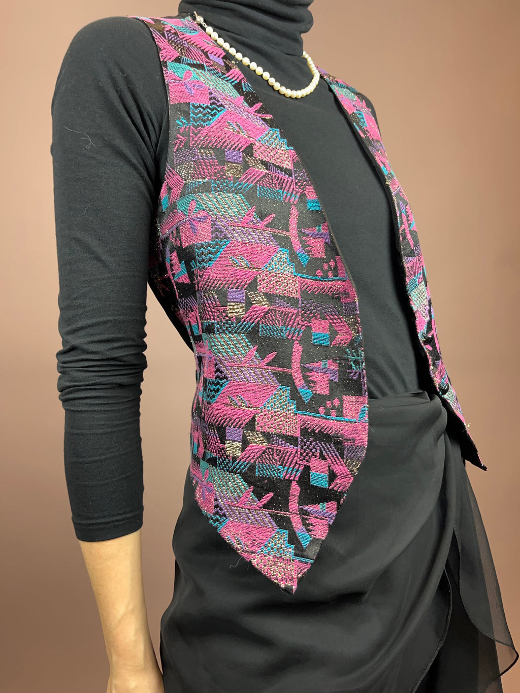 Weste Pink Glitzer Gr. 38