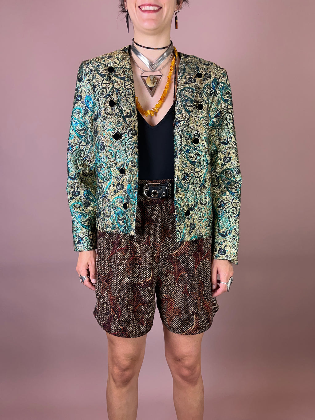 Blazer Glitzer Gold Gr. 40