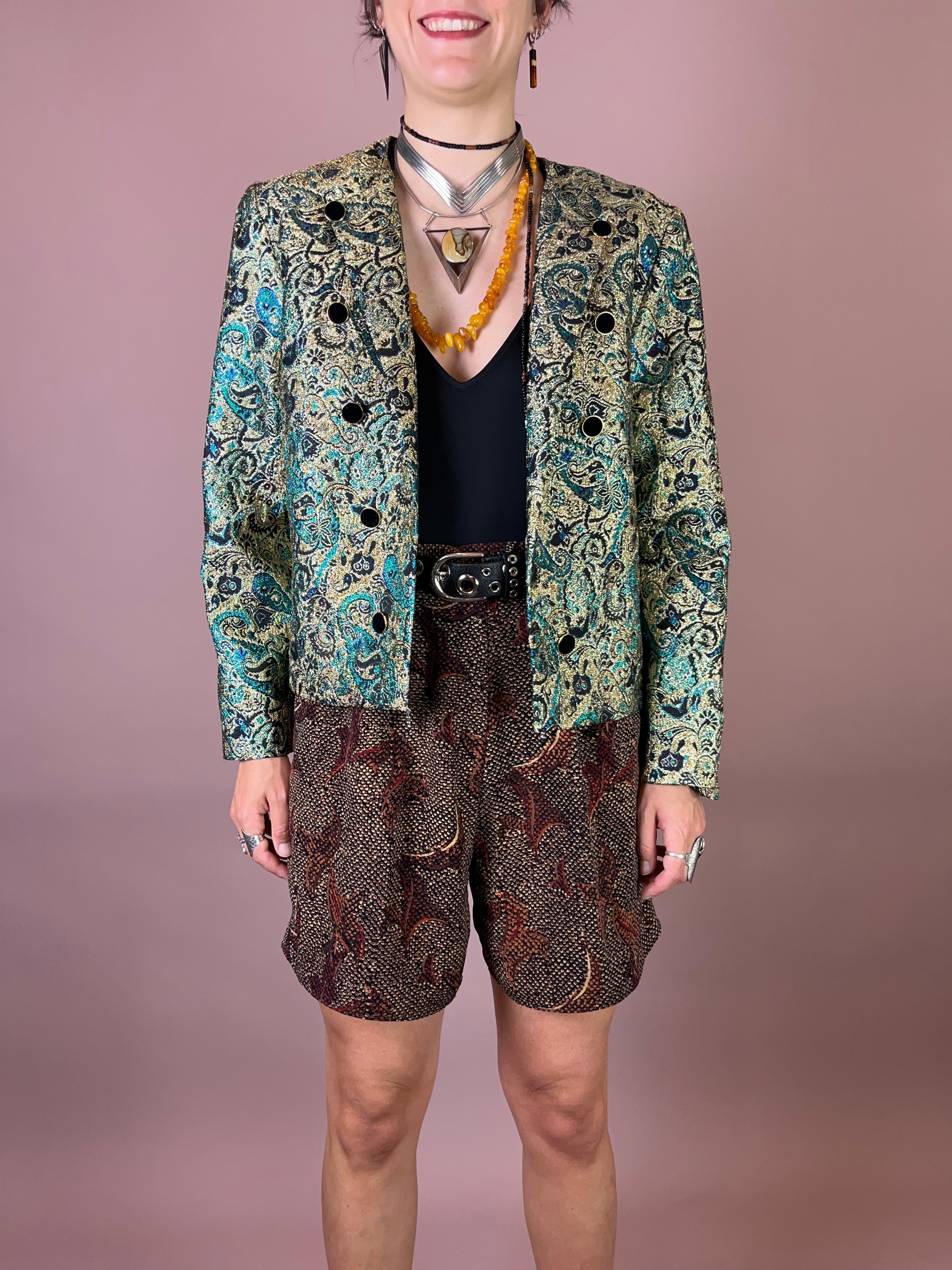 Blazer Glitzer Gold Gr. 40