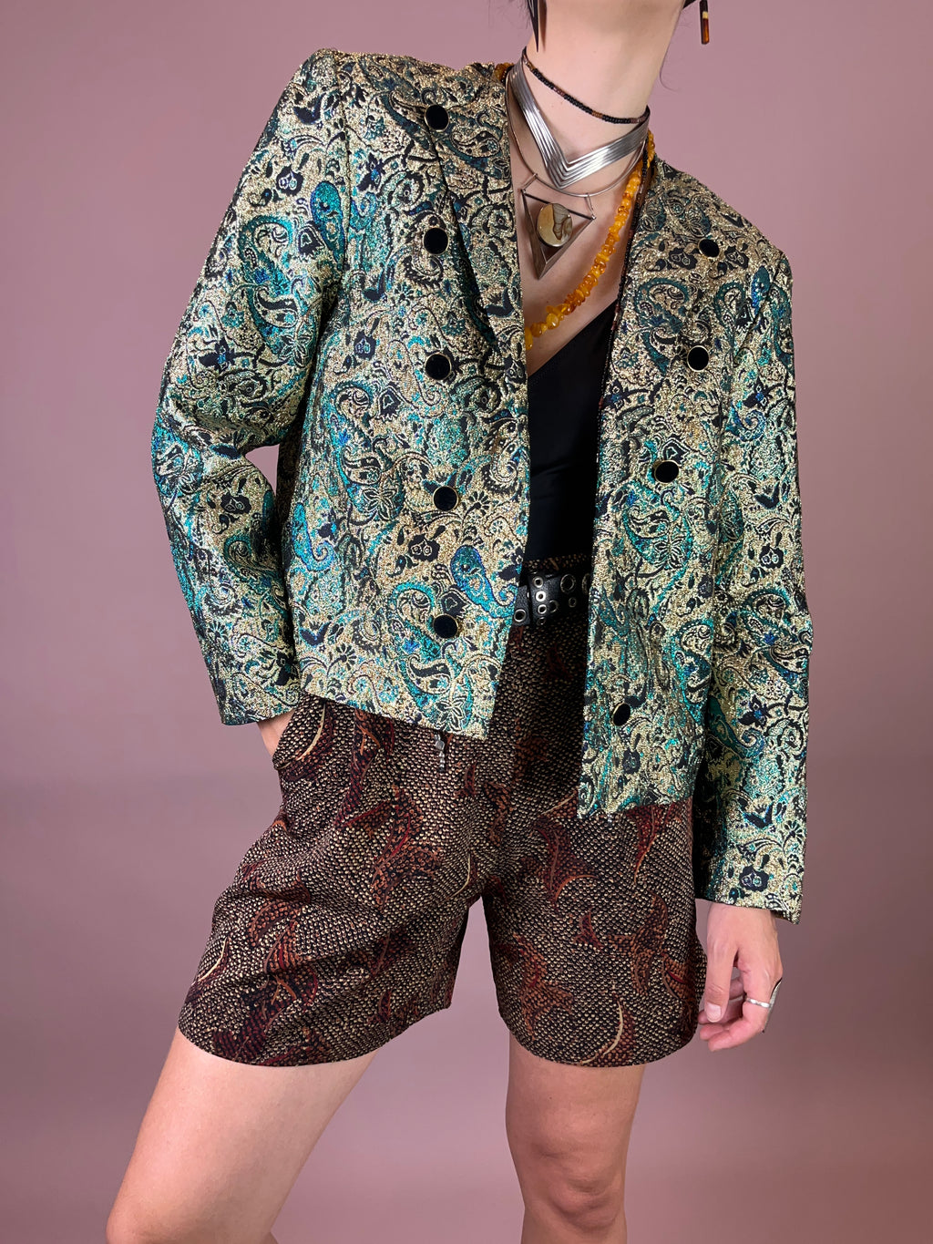 Blazer Glitzer Gold Gr. 40