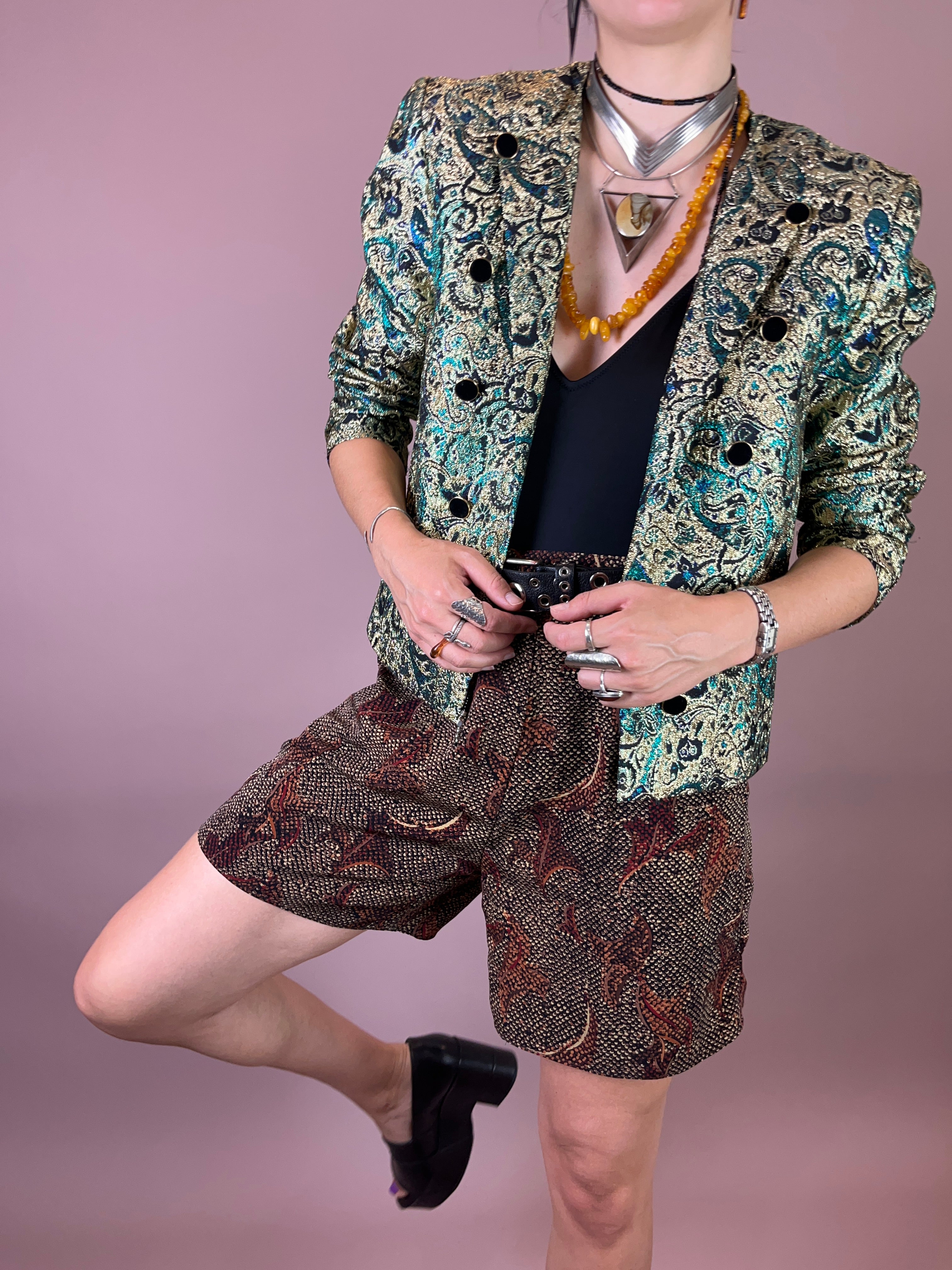 Blazer Glitzer Gold Gr. 40