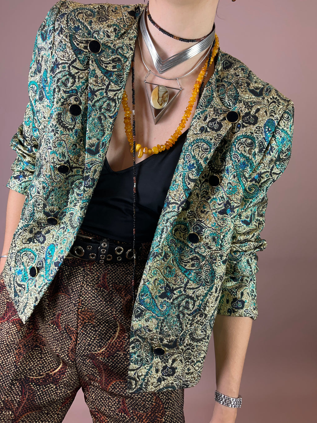 Blazer Glitzer Gold Gr. 40
