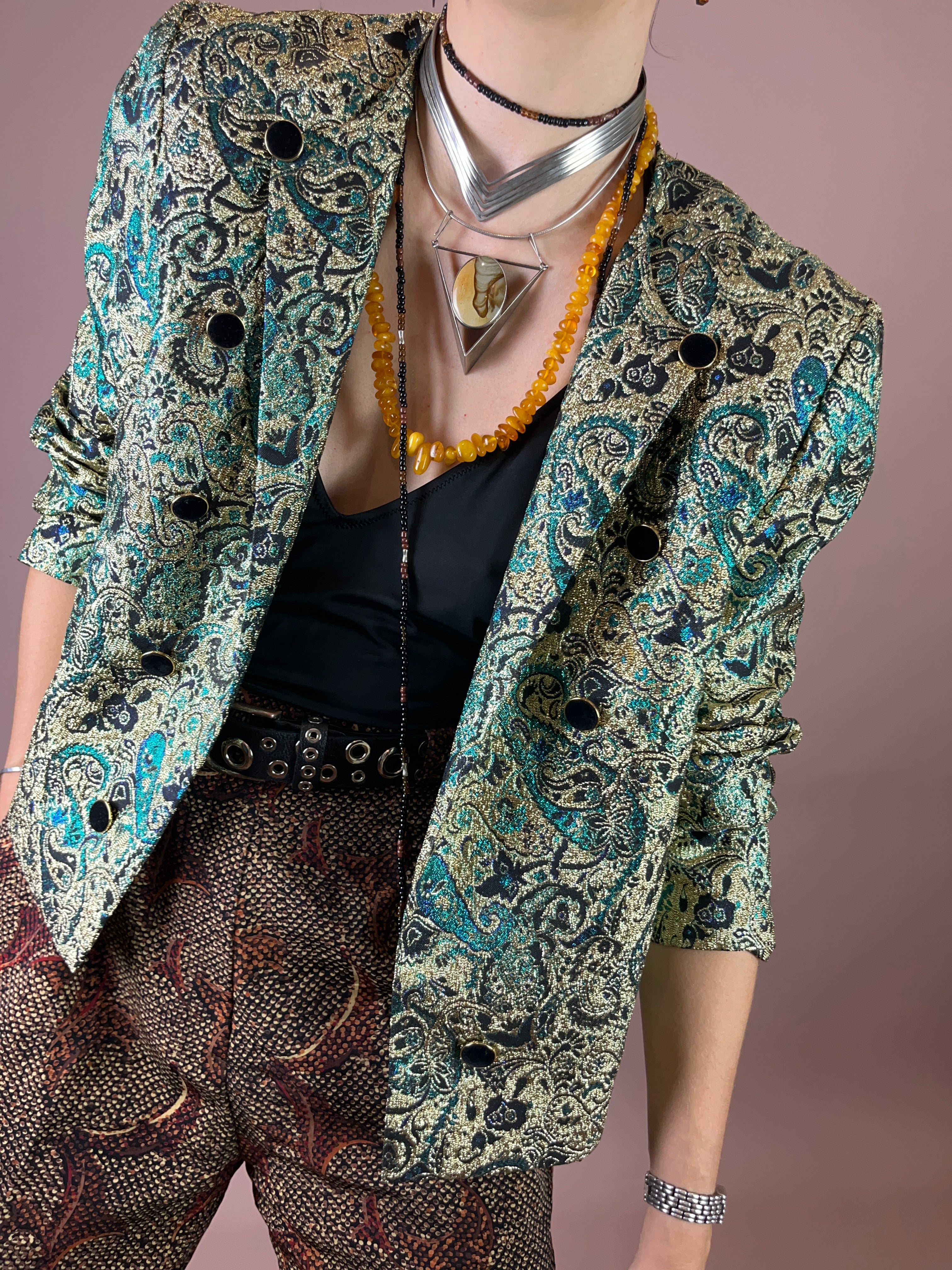 Blazer Glitzer Gold Gr. 40