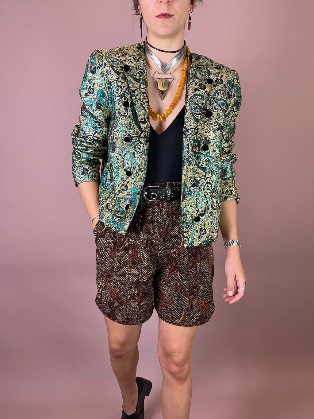 Blazer Glitzer Gold Gr. 40