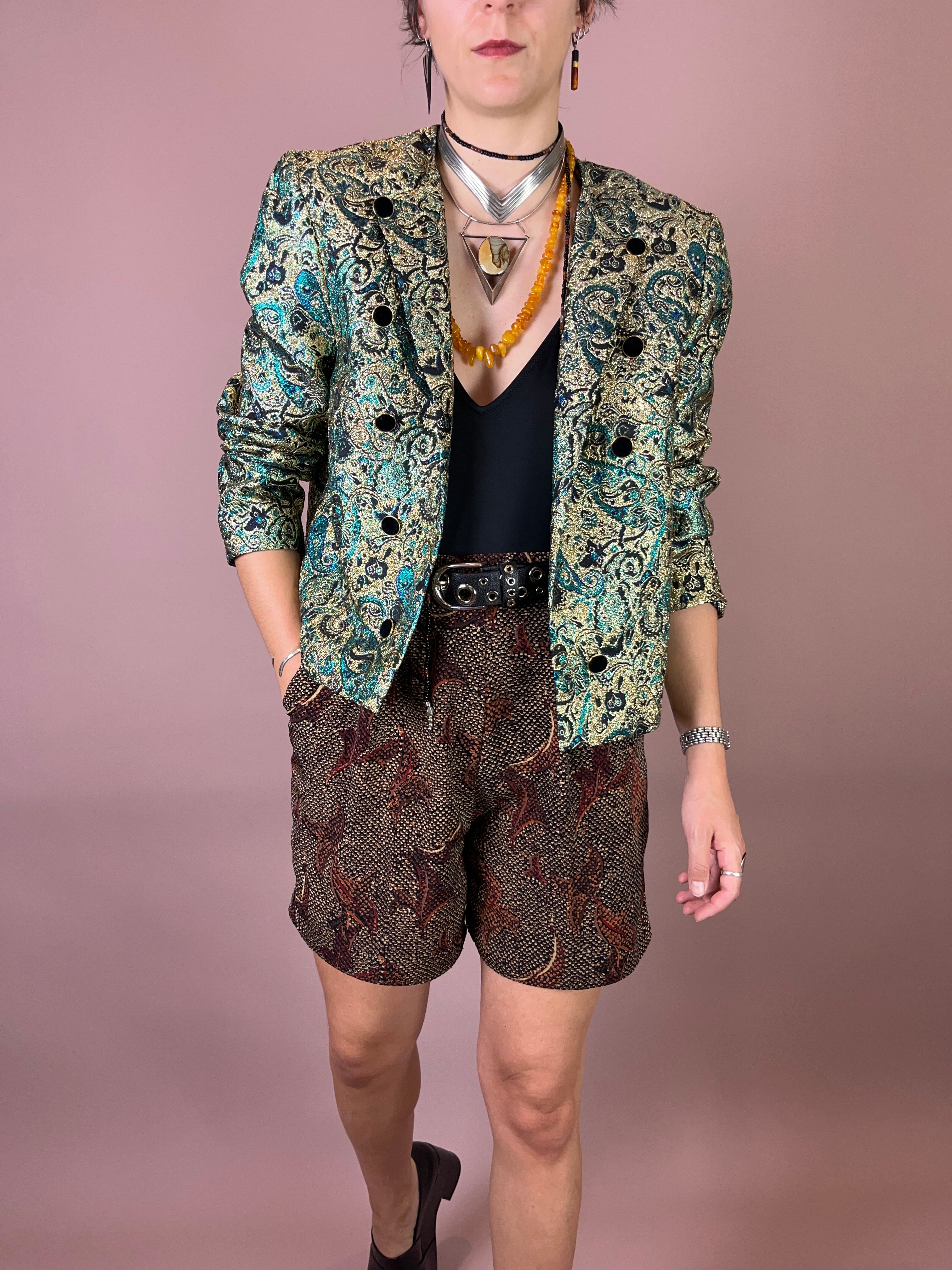 Blazer Glitzer Gold Gr. 40