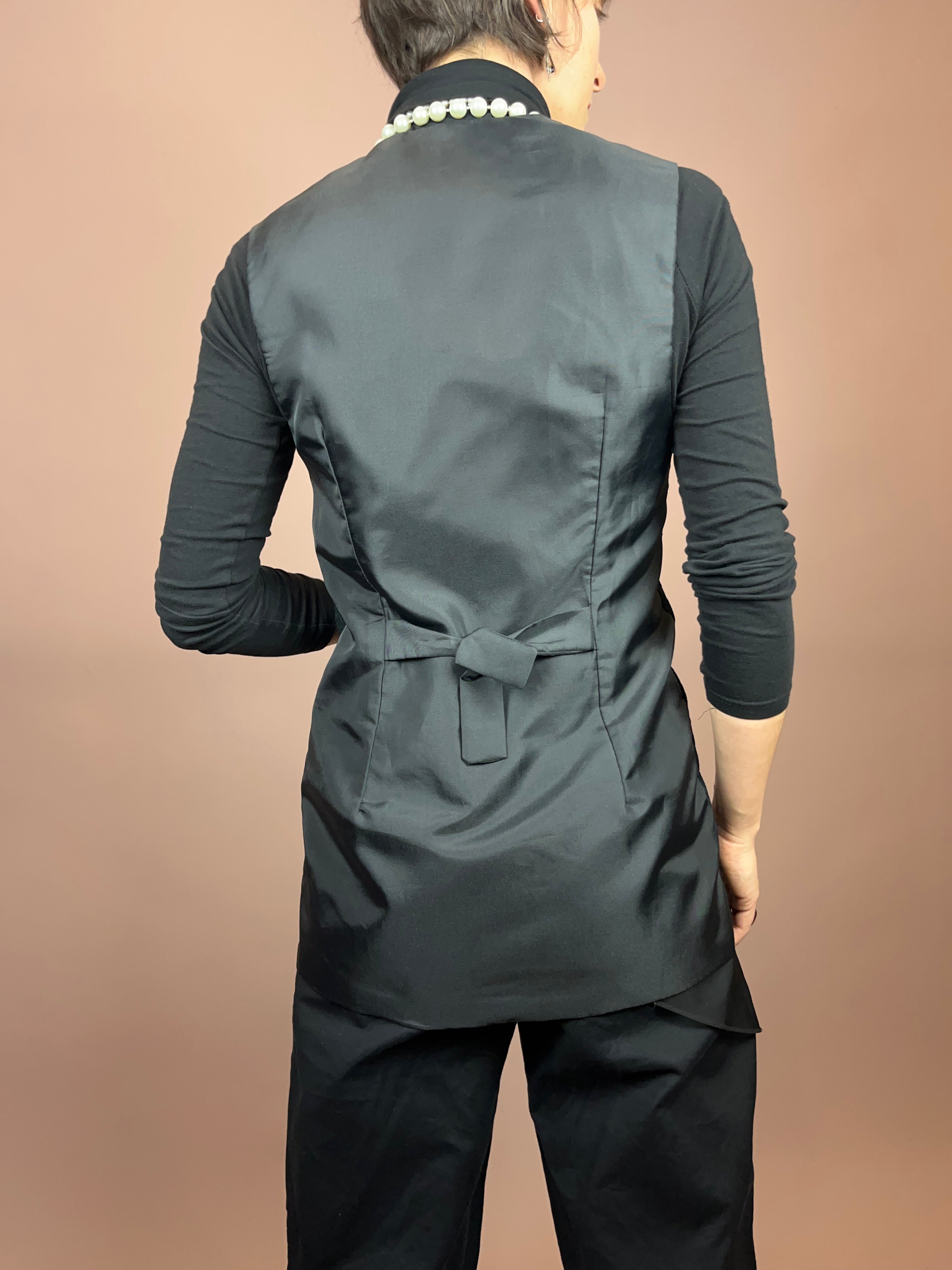 Weste Schwarz Spitze Gr. 36/38