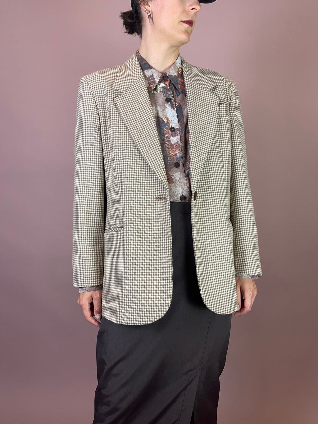 Blazer Karo Beige Gr. 38