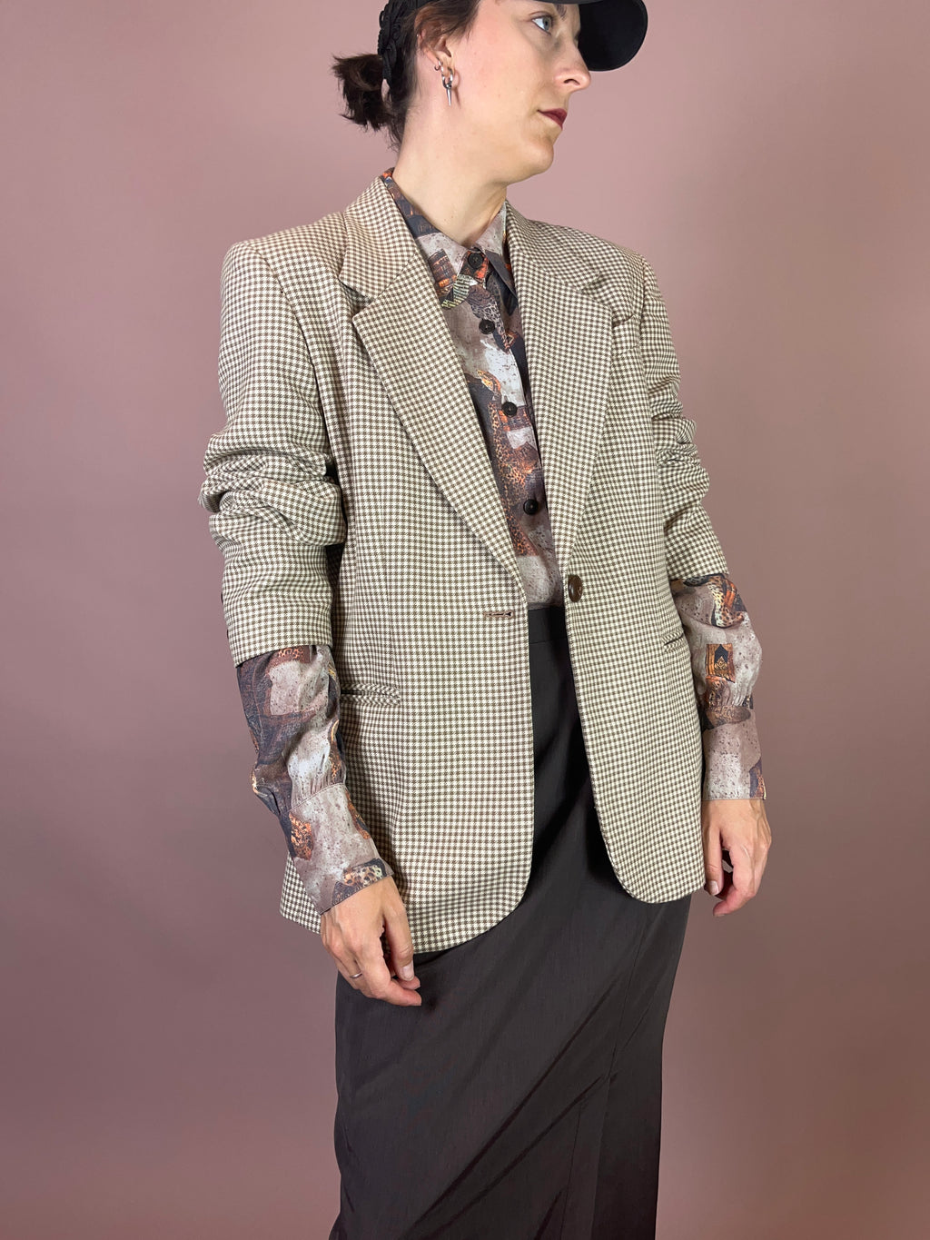 Blazer Karo Beige Gr. 38