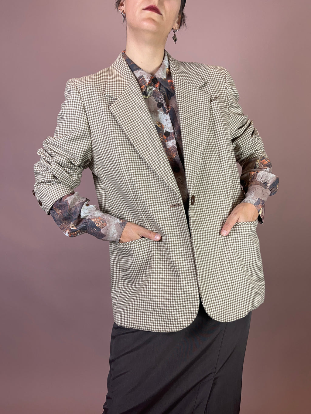 Blazer Karo Beige Gr. 38
