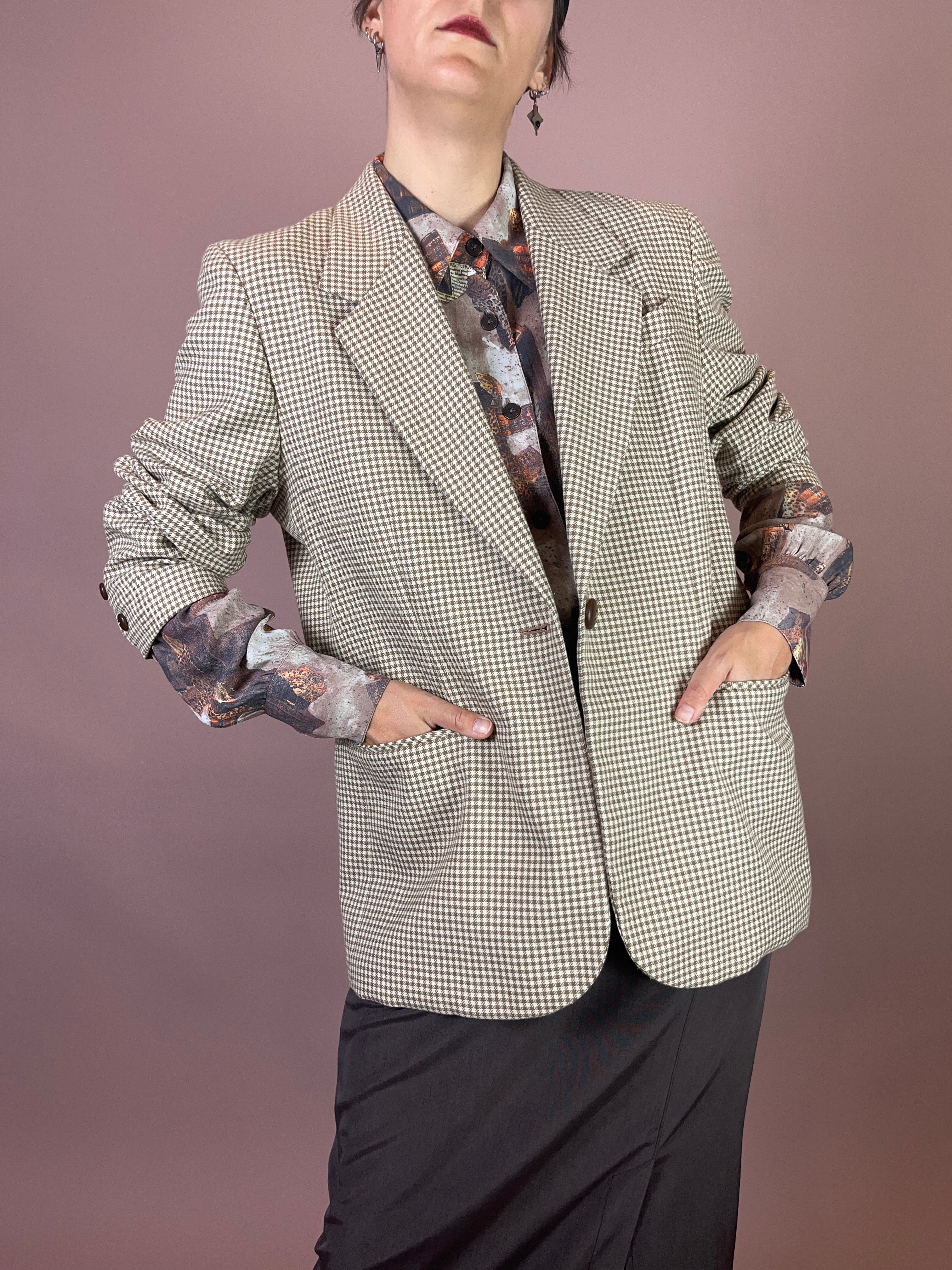Blazer Karo Beige Gr. 38