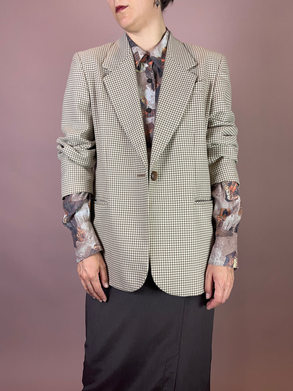 Blazer Karo Beige Gr. 38