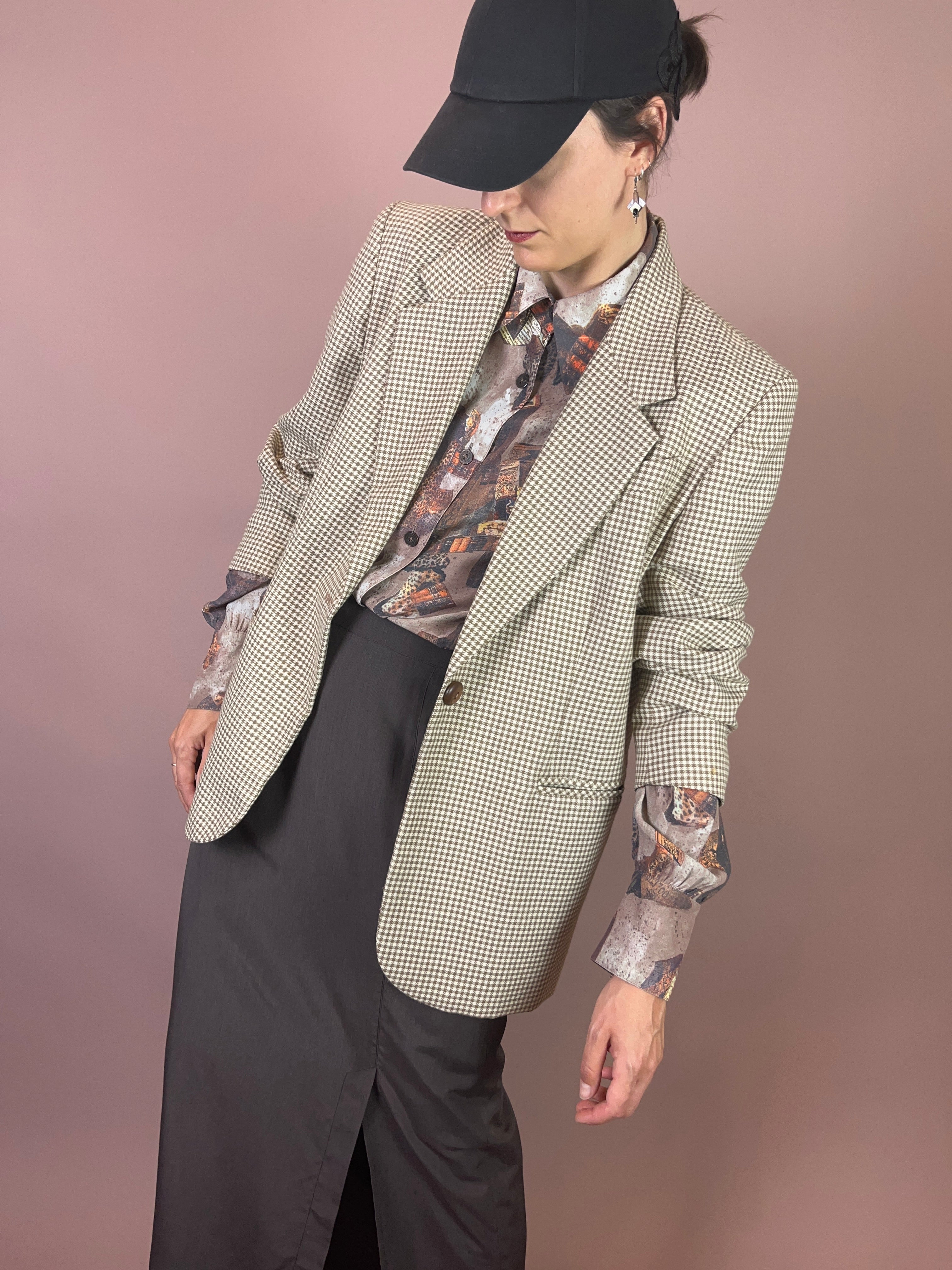 Blazer Karo Beige Gr. 38