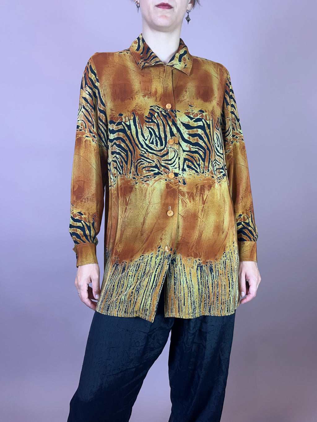 Safari Bluse Zebra Gr. 40