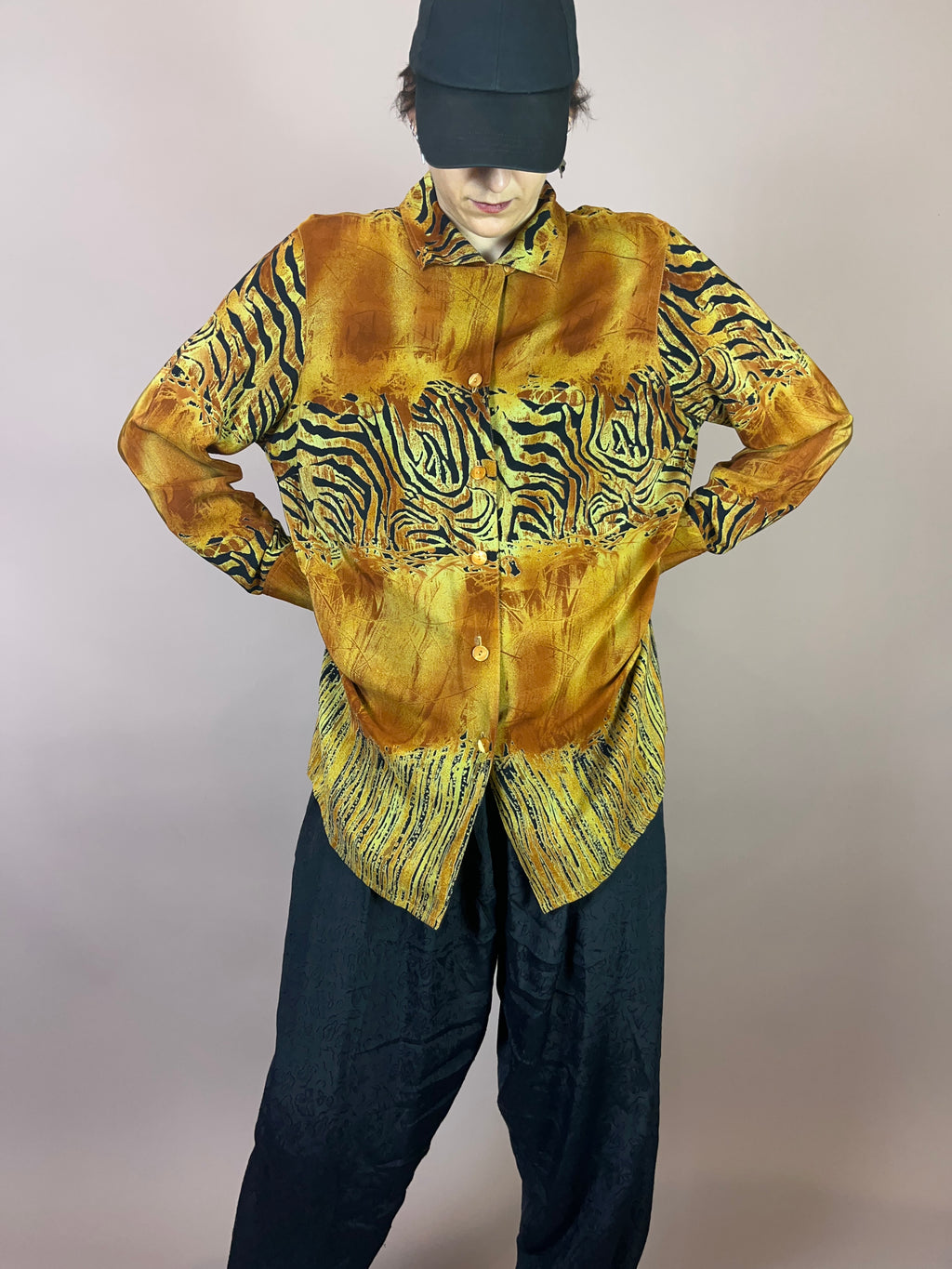 Safari Bluse Zebra Gr. 40