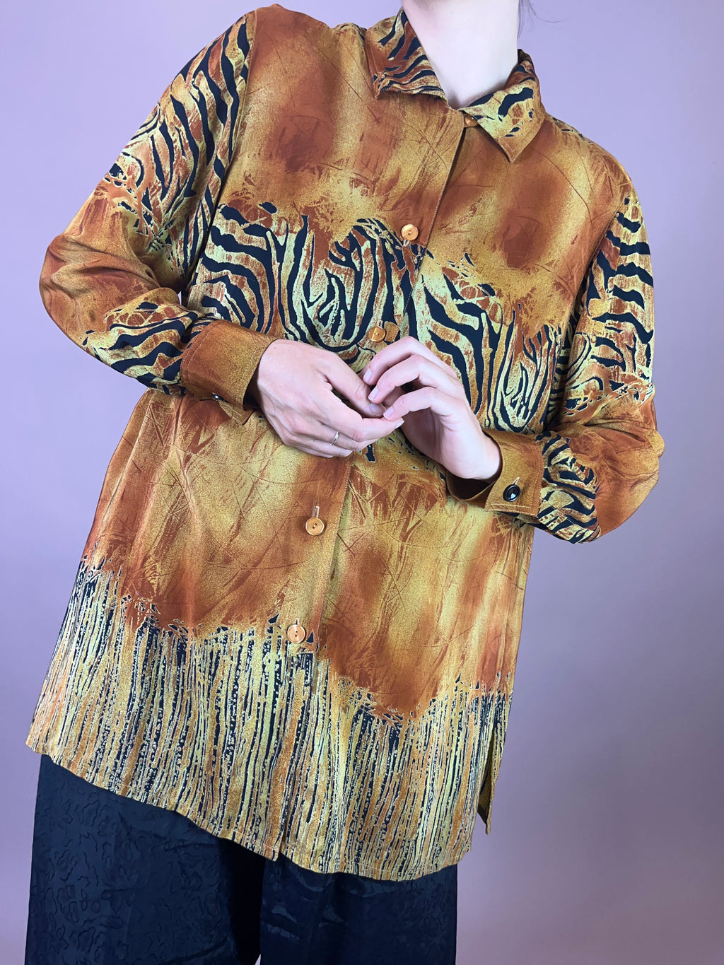 Safari Bluse Zebra Gr. 40
