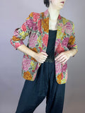 Blazer Blumen Print Baumwolle Gr. 38