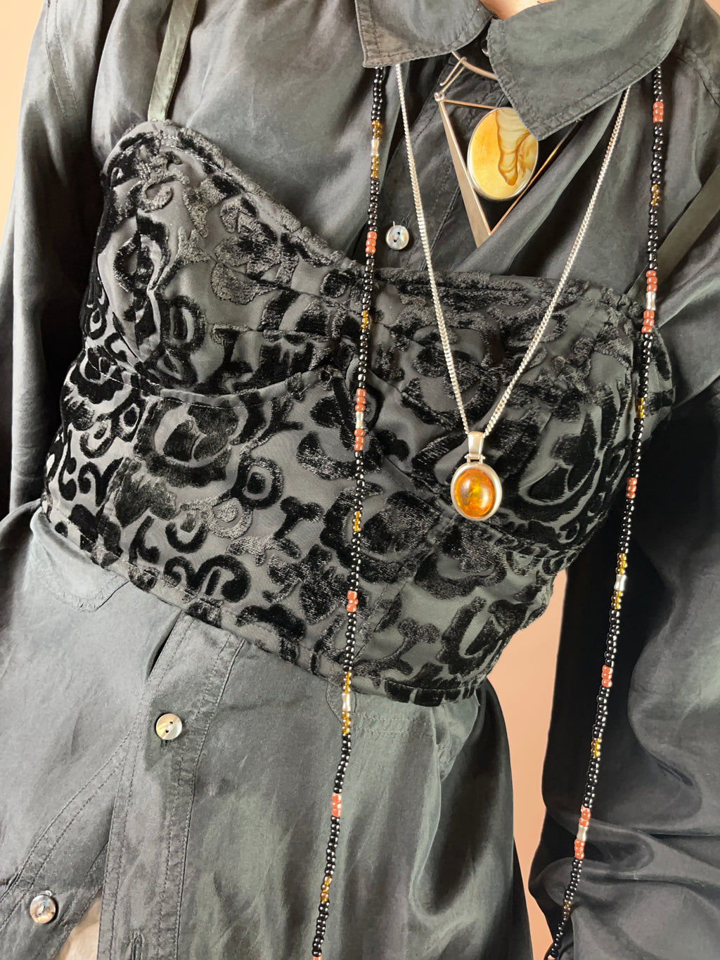 Bustier Samt Corsage Gr. 38