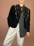 Blazer Samt Gold Schnörkel Gr. 38