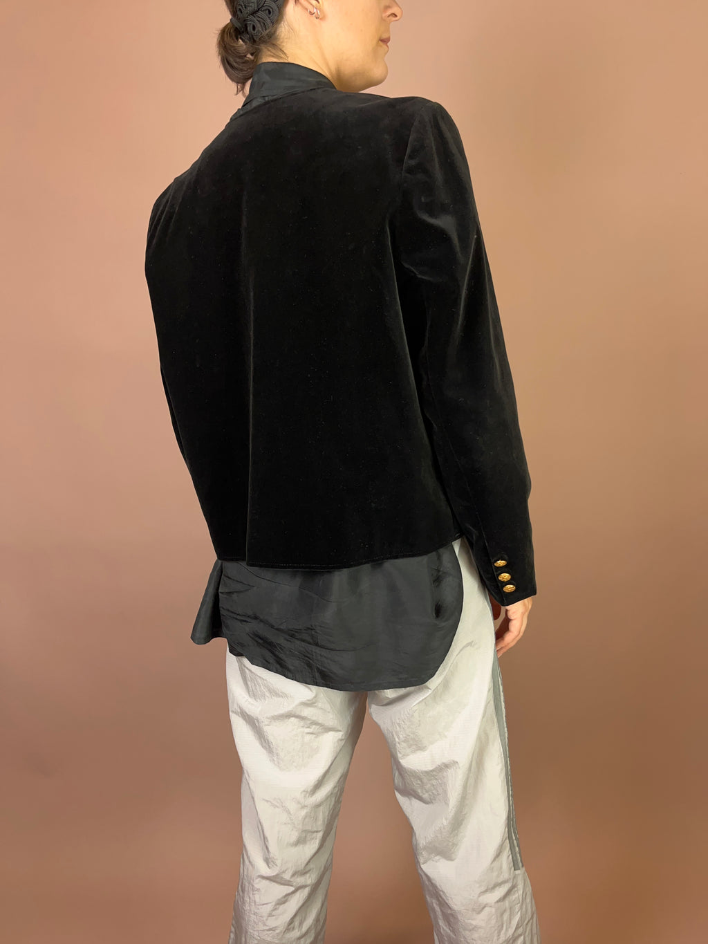 Blazer Samt Gold Schnörkel Gr. 38