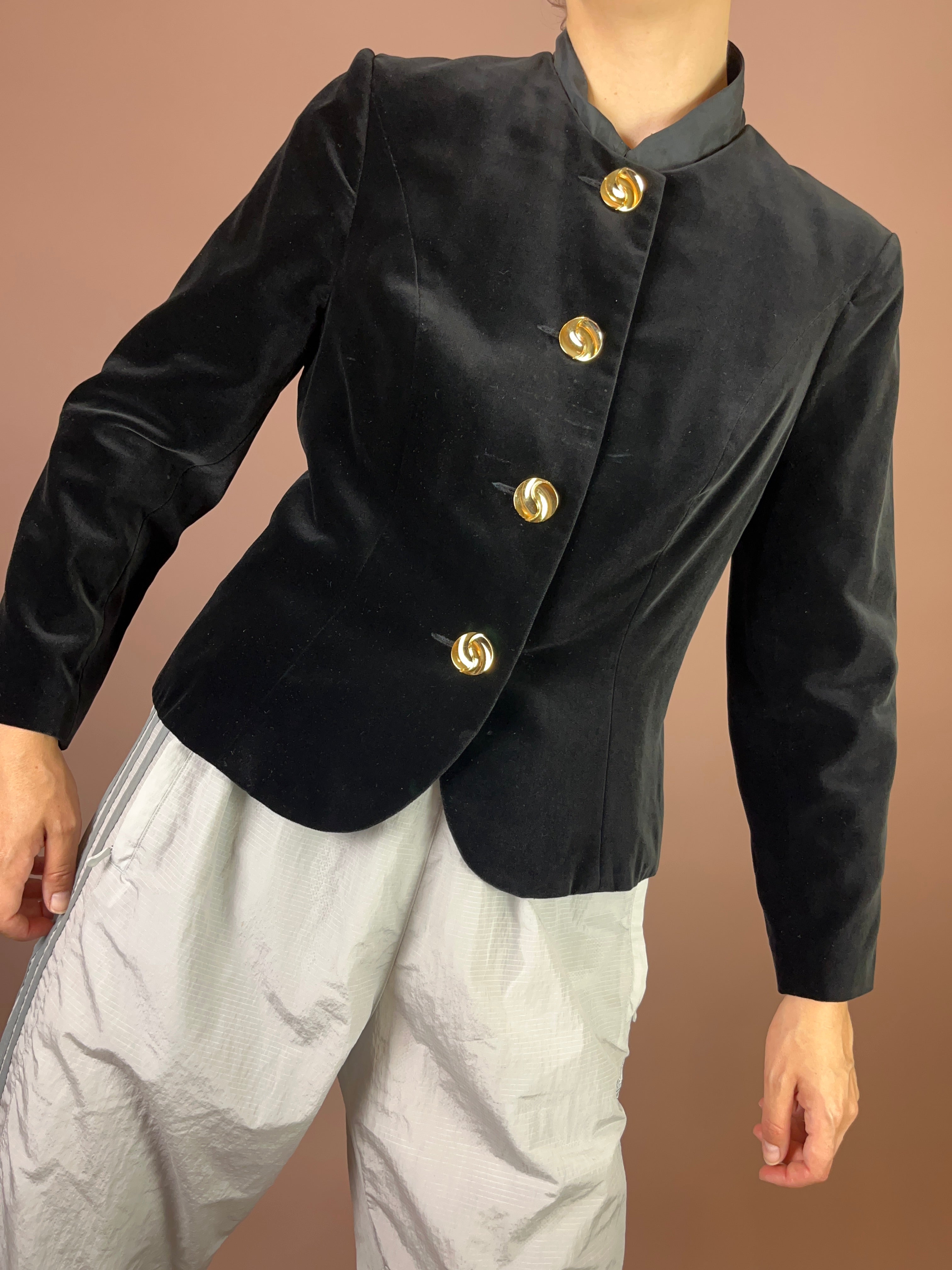 Blazer Samt Goldknöpfe Gr. 36