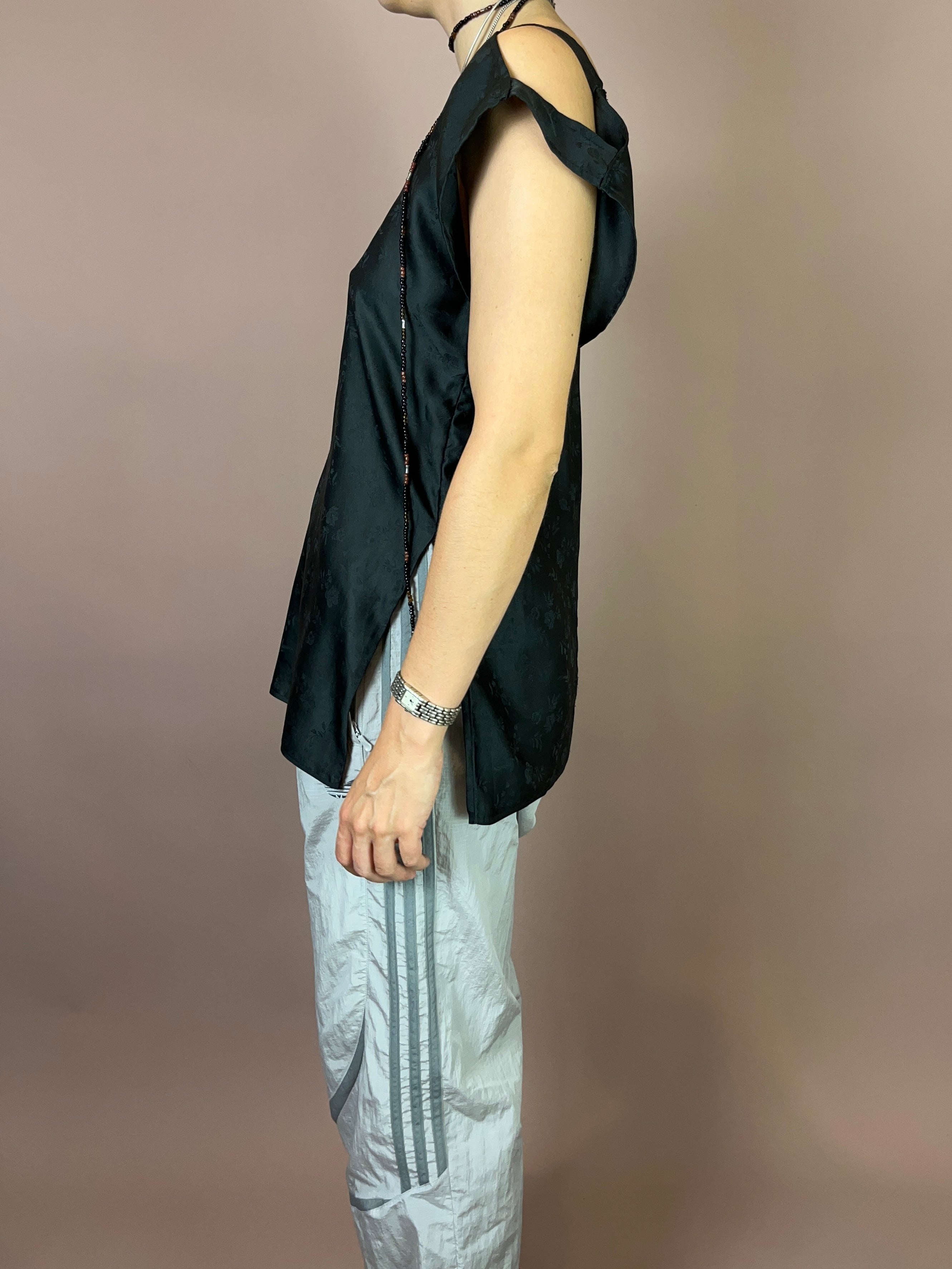 Satin Top Blumen Gr. 38