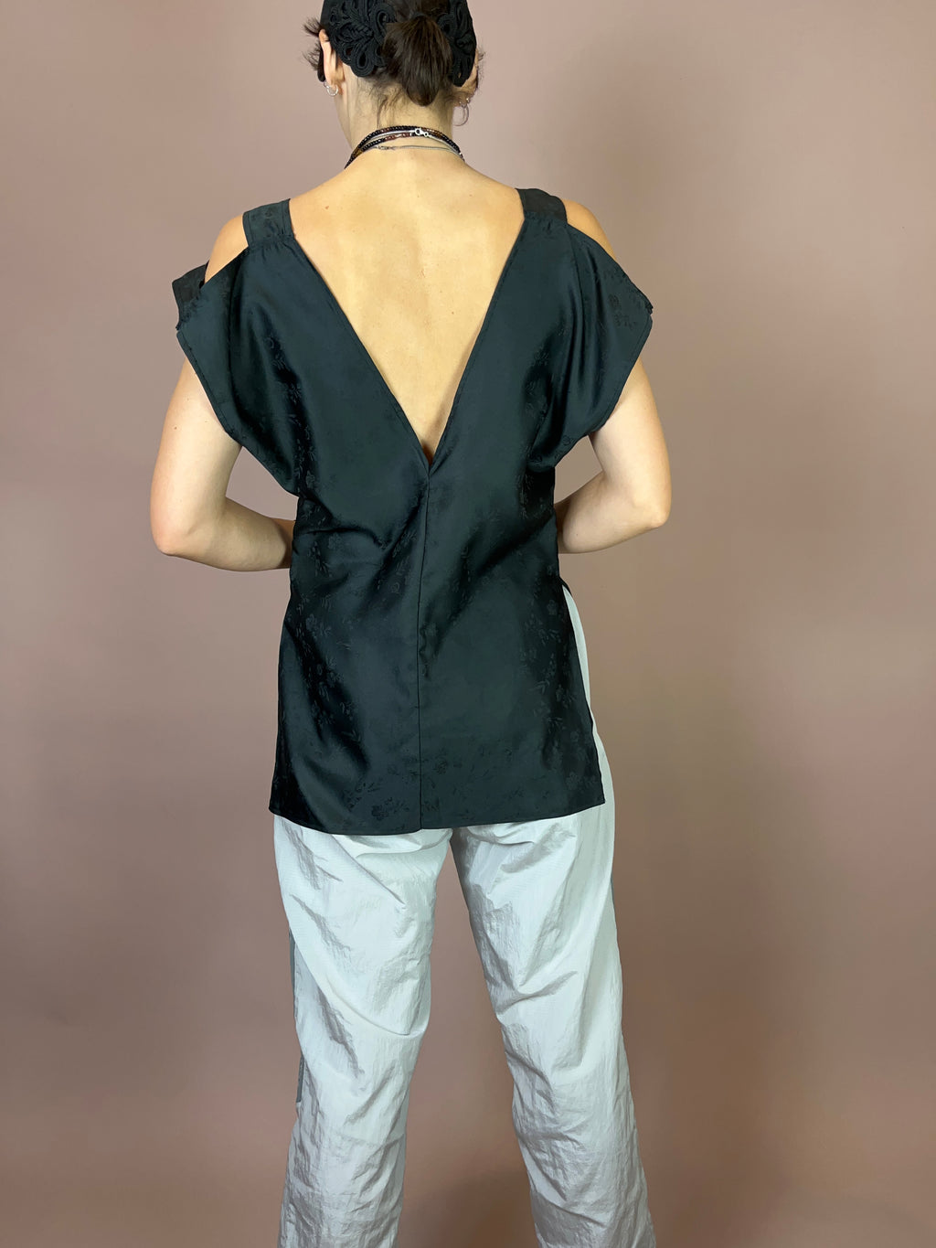 Satin Top Blumen Gr. 38