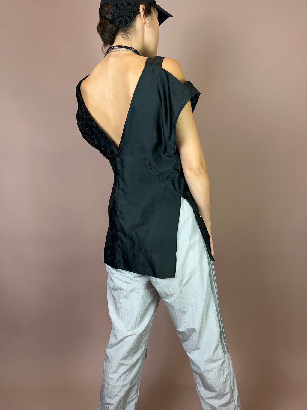 Satin Top Blumen Gr. 38