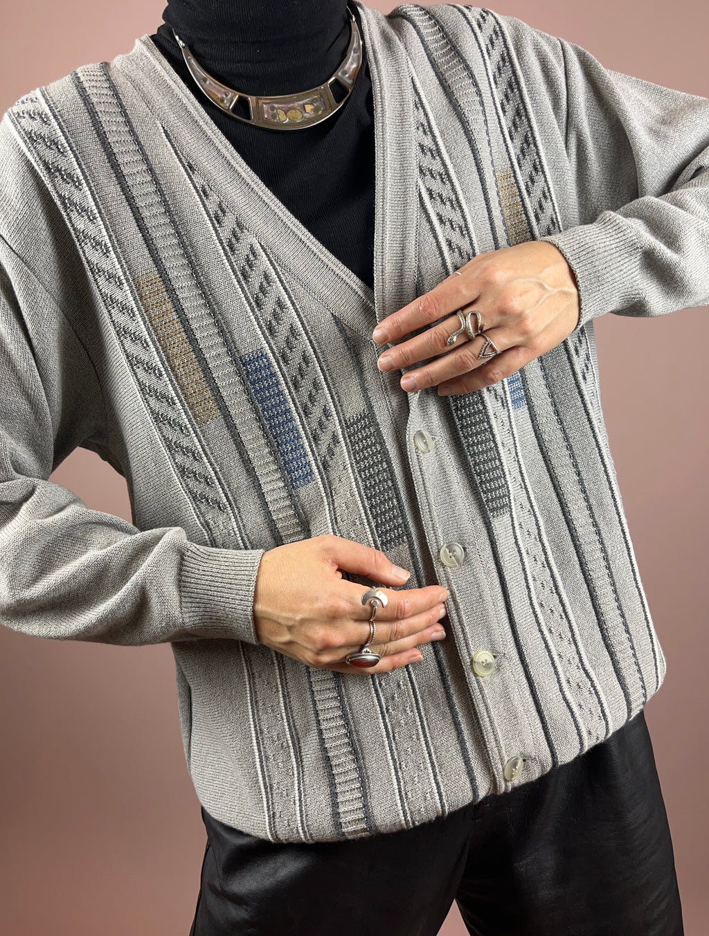 Cardigan Knit Grey Gr. M