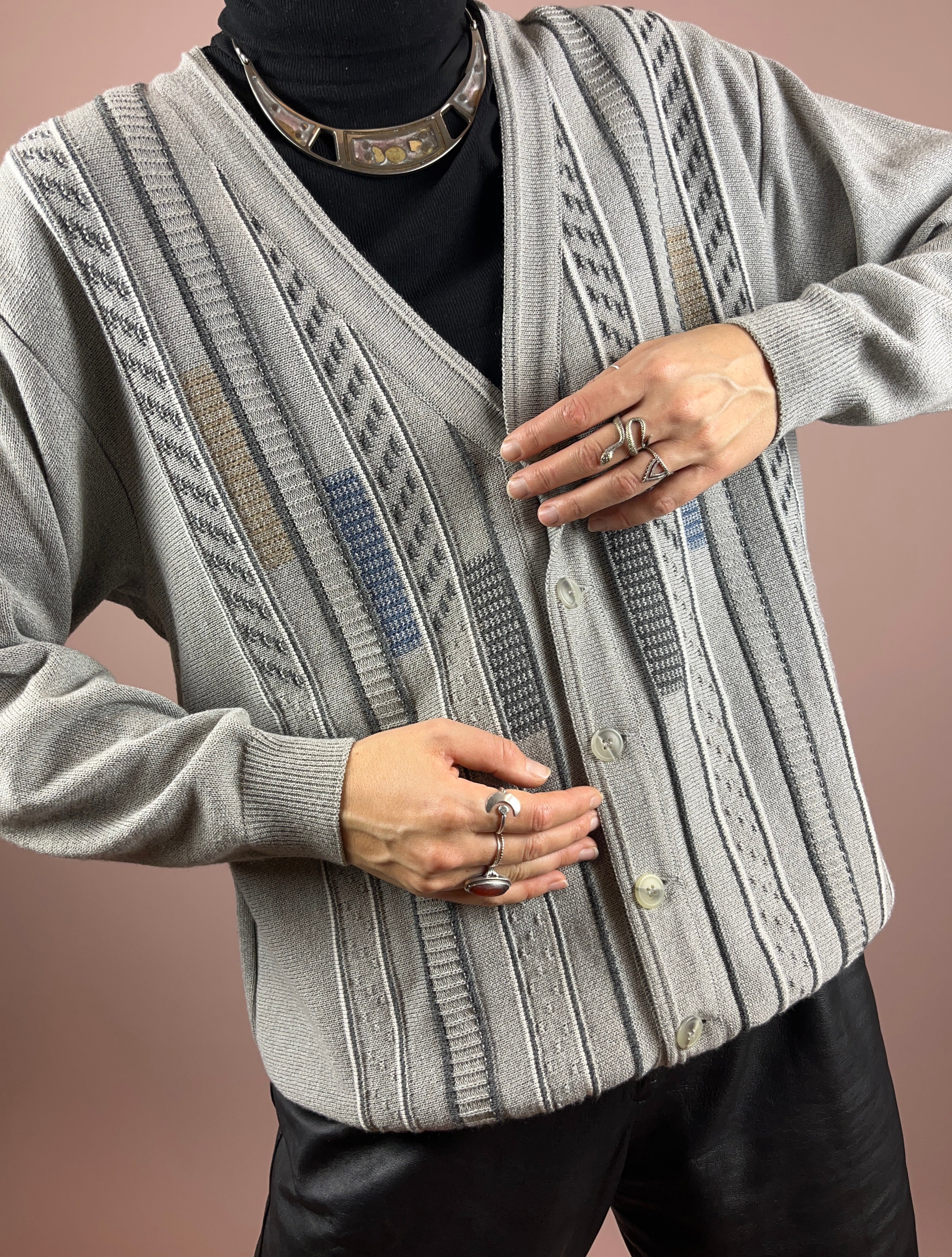 Cardigan Knit Grey Gr. M