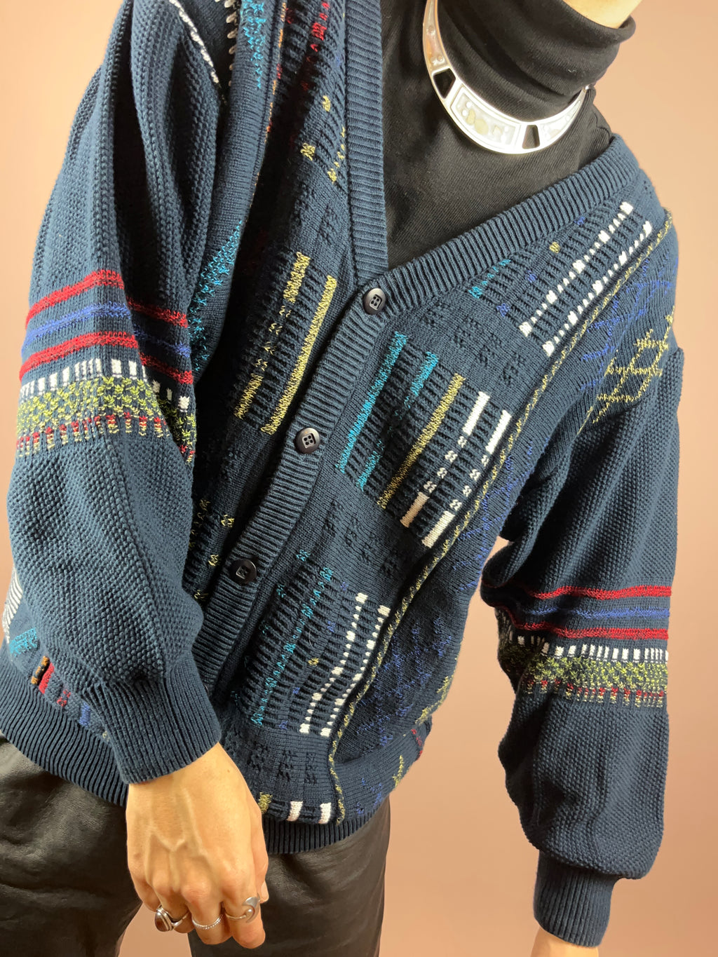 Cardigan Knit Dark Blue Gr. L
