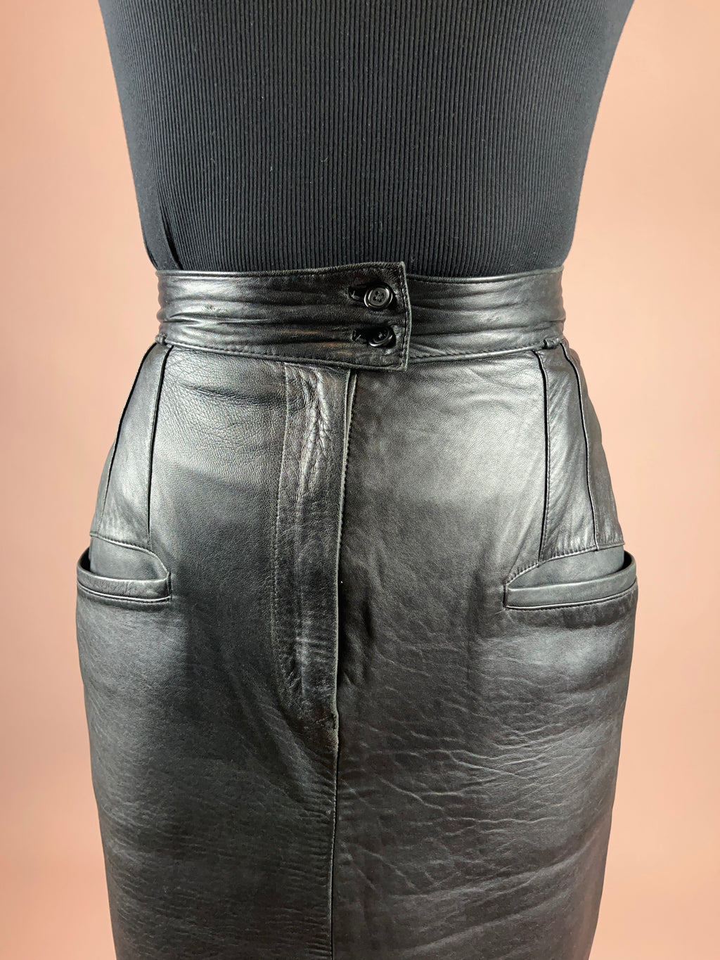Leather Skirt Gr. 34