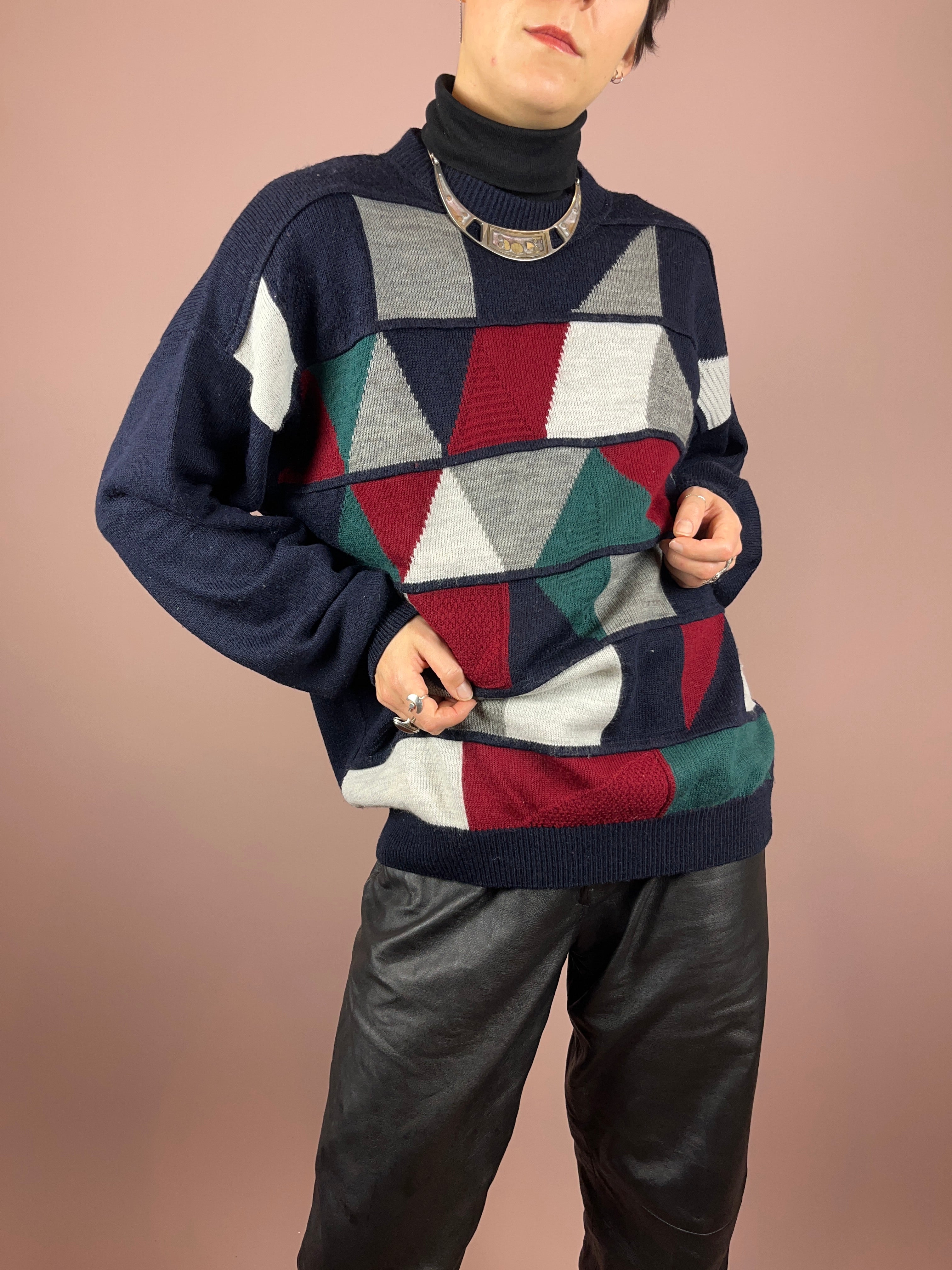Pullover Knit Dark Blue Gr. L