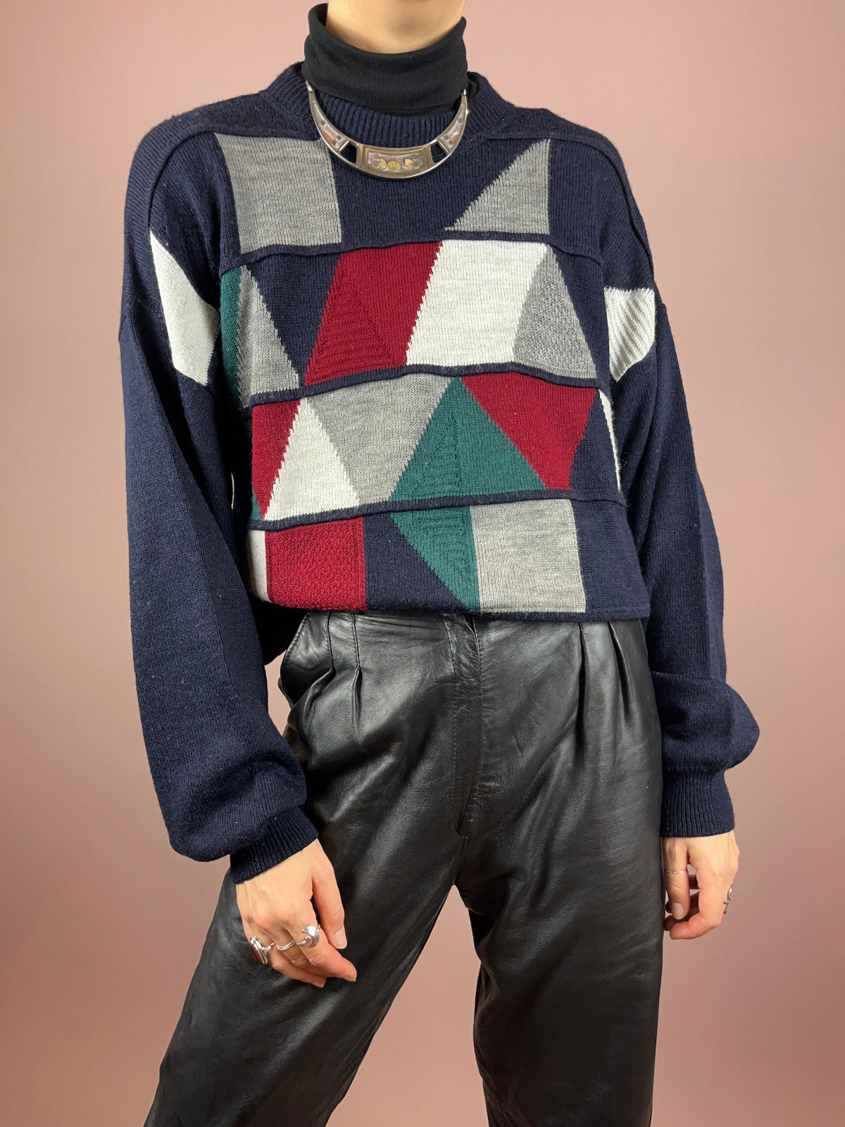Pullover Knit Dark Blue Gr. L