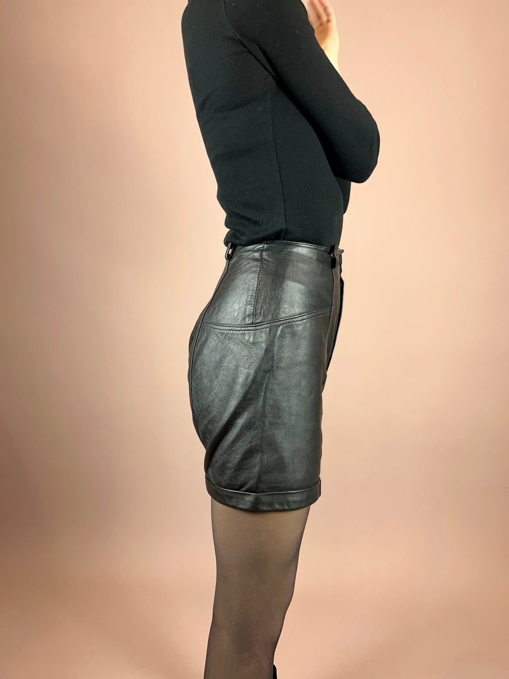 Leathershorts High Waist Gr. 32/34