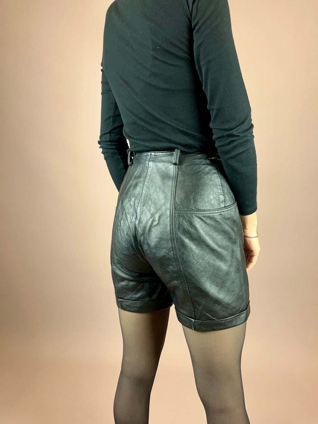Leathershorts High Waist Gr. 32/34
