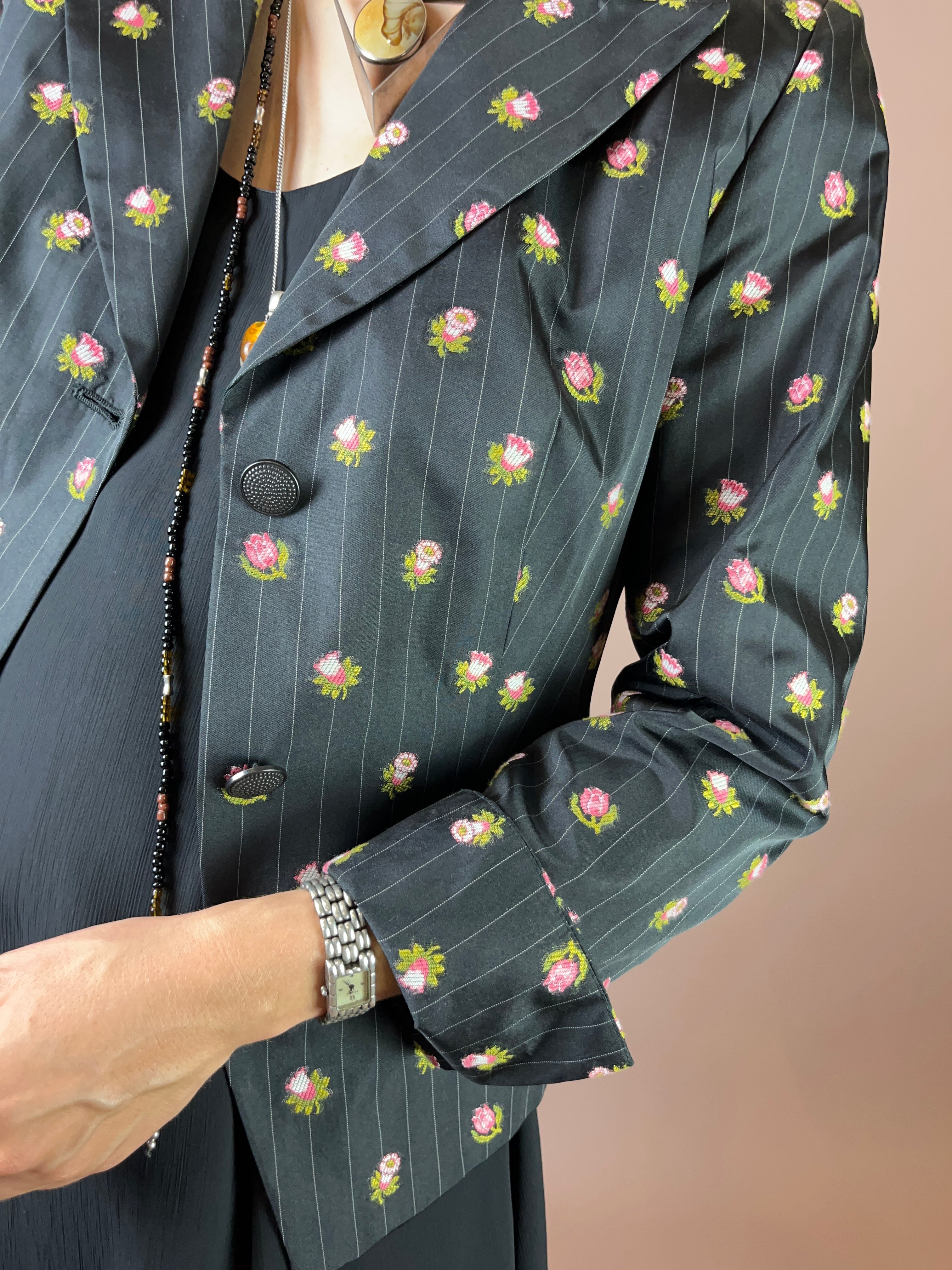 Blazer Rosen Bestickt Y2K Gr. 38