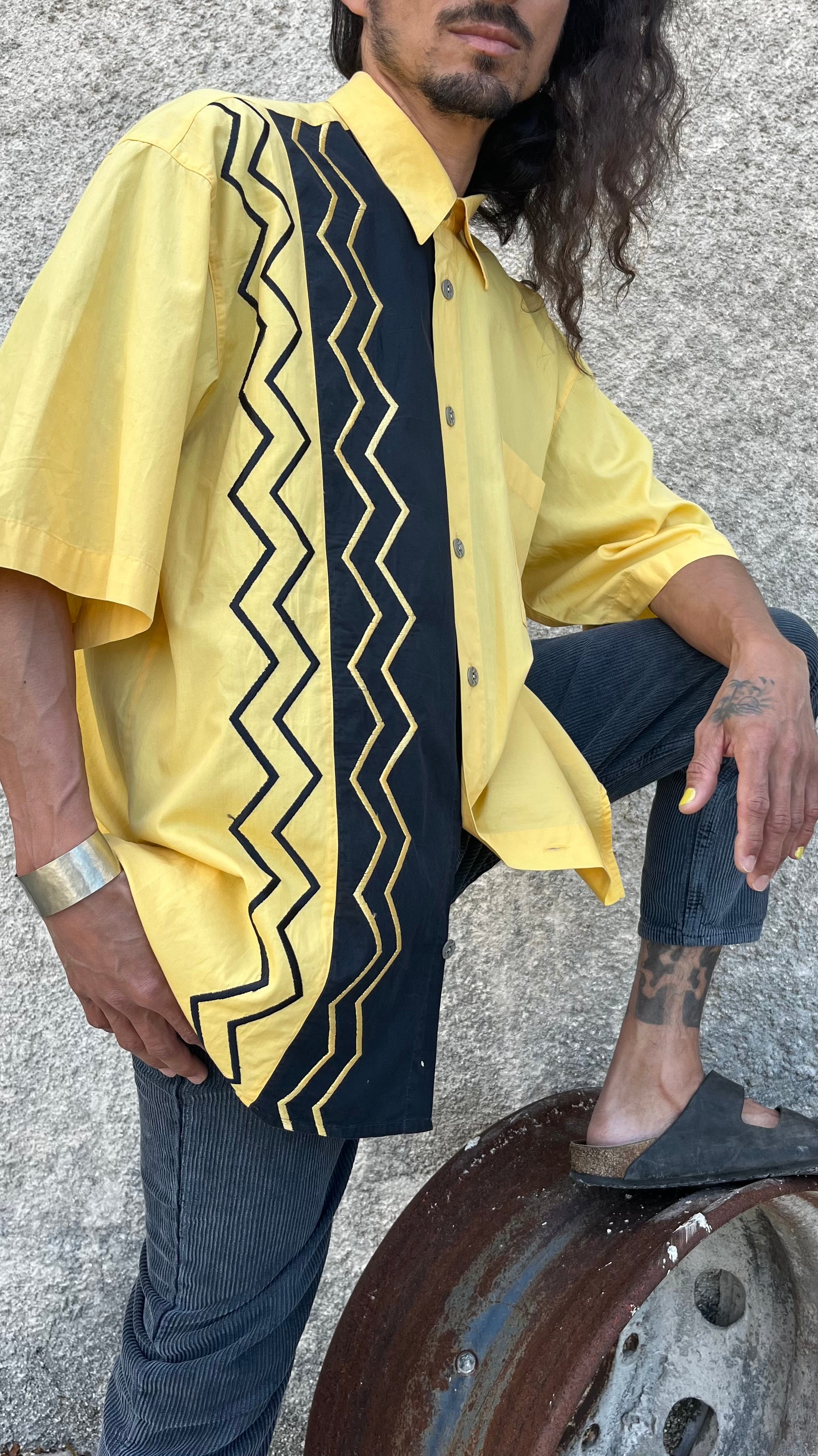 Shirt Wide Fit Yellow Gr. XL