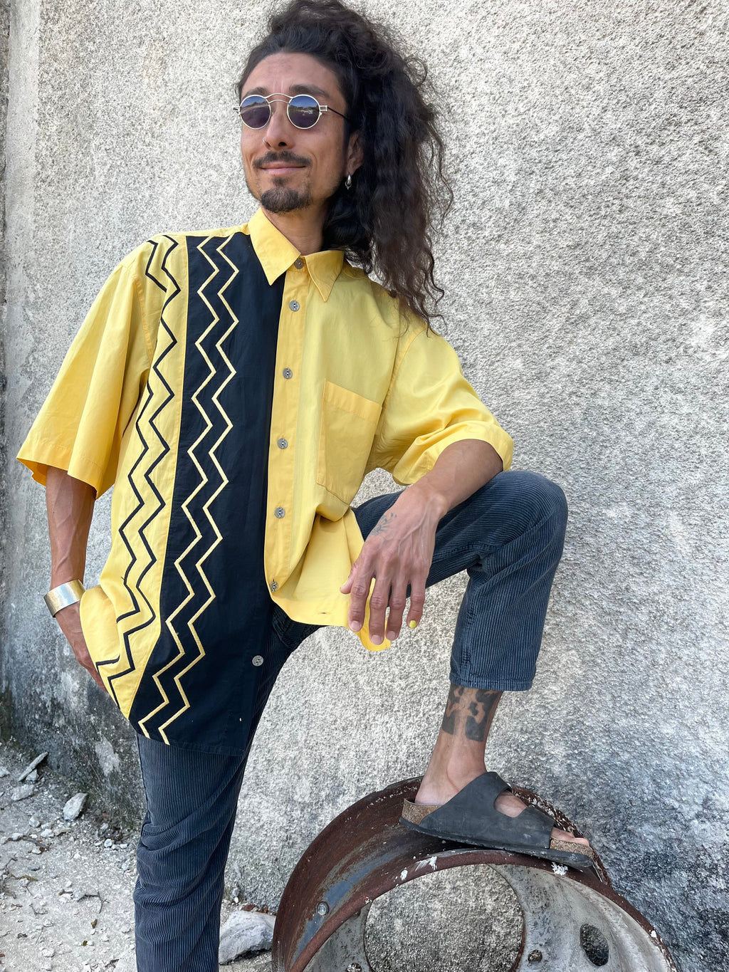 Shirt Wide Fit Yellow Gr. XL