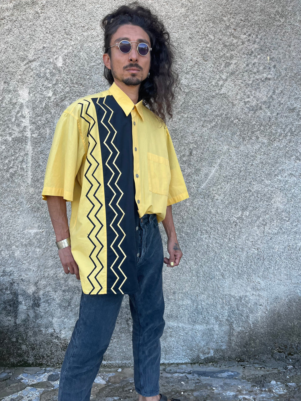 Shirt Wide Fit Yellow Gr. XL