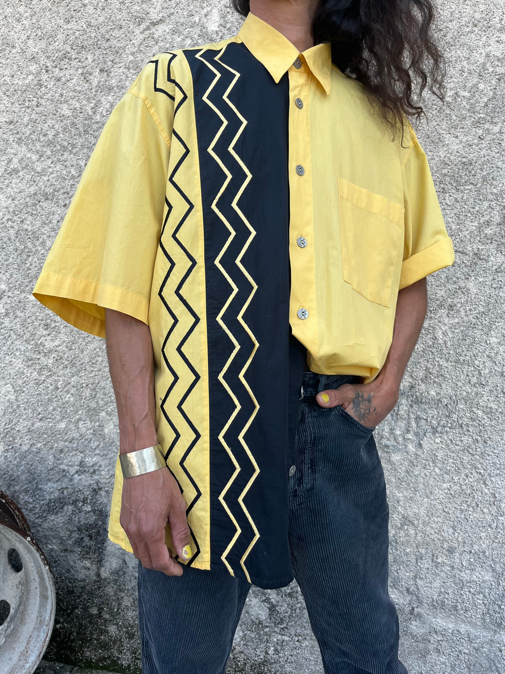 Shirt Wide Fit Yellow Gr. XL