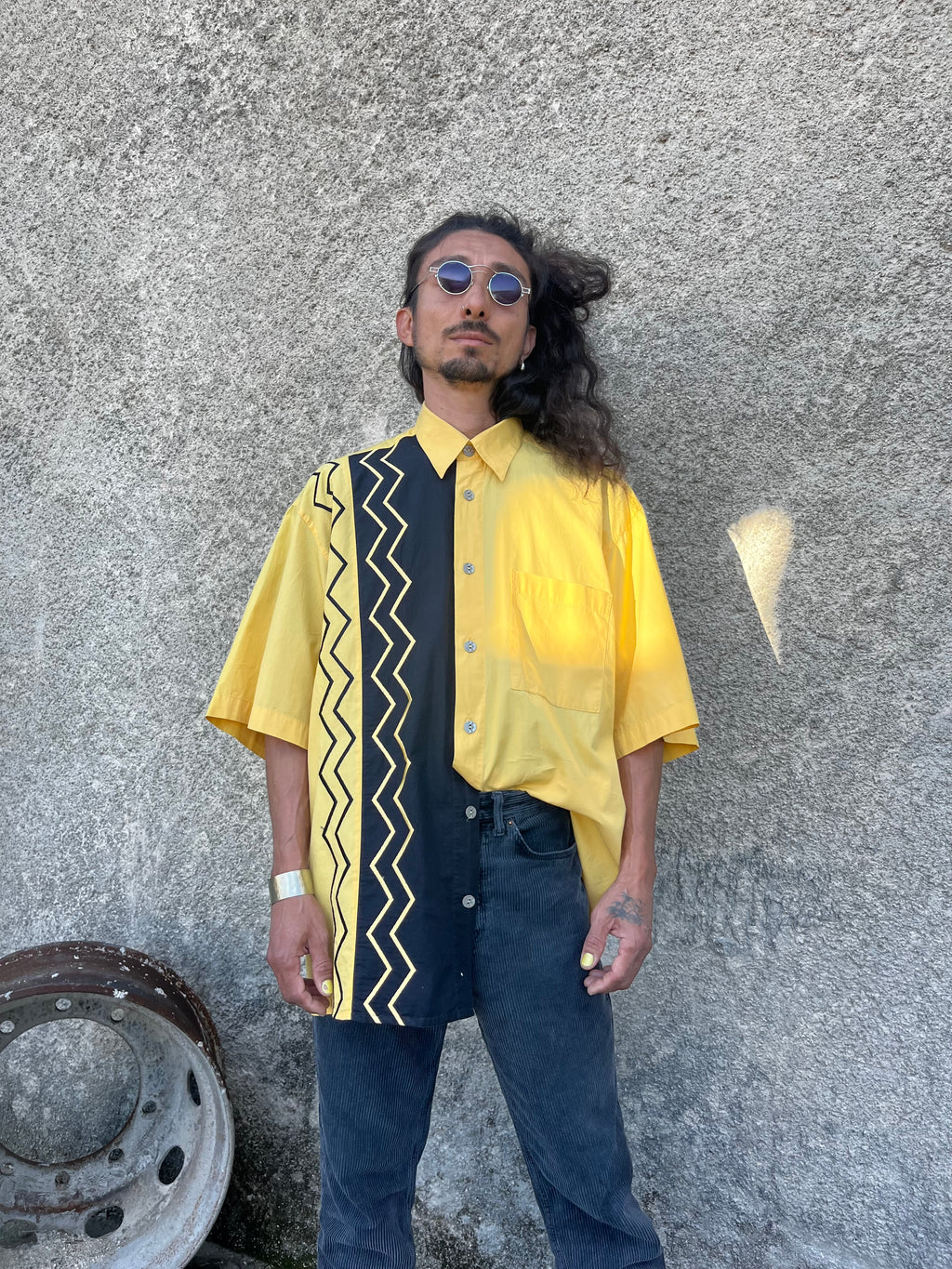 Shirt Wide Fit Yellow Gr. XL