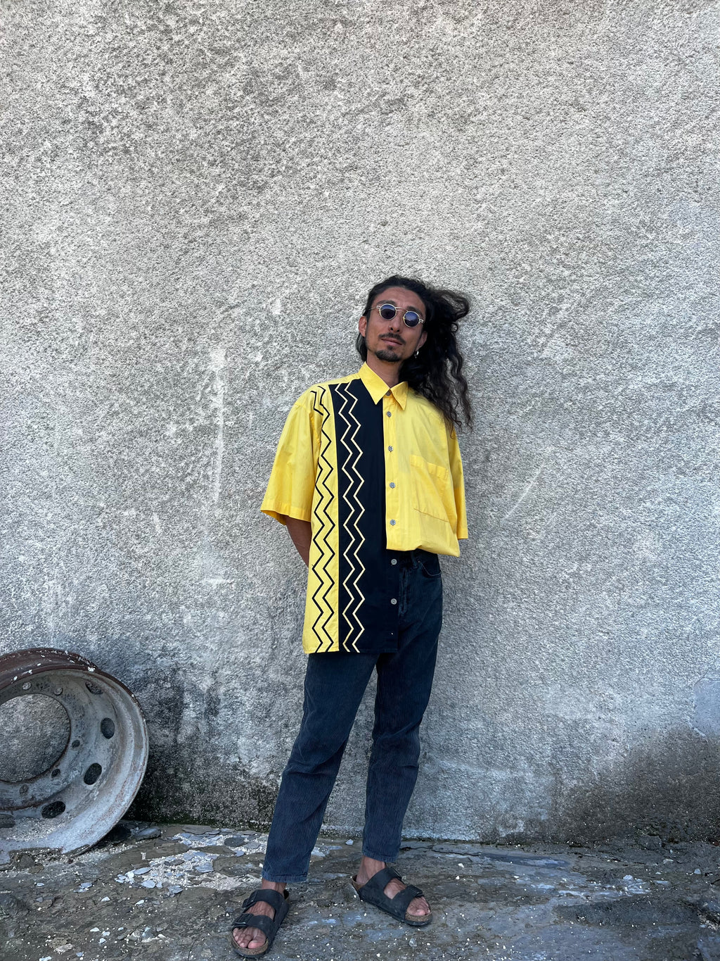Shirt Wide Fit Yellow Gr. XL