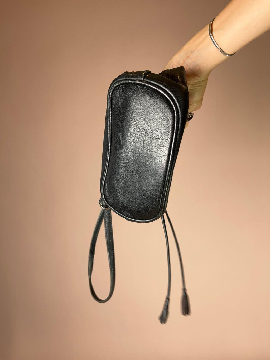 Mini Rucksack Schwarz Leder mit Nieten & Sternen – Kolster