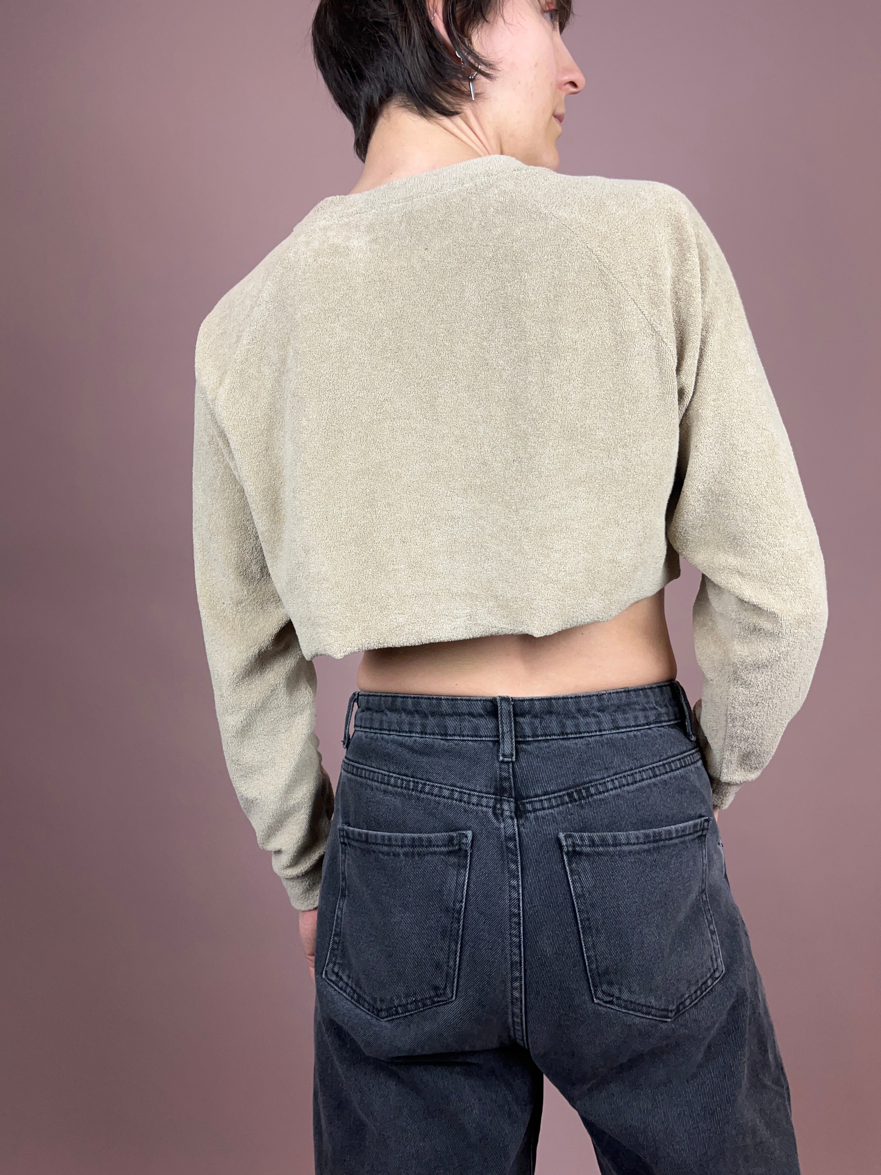 Calvin Klein Pullover Beige Frottee Gr. 36