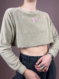 Calvin Klein Pullover Beige Frottee Gr. 36